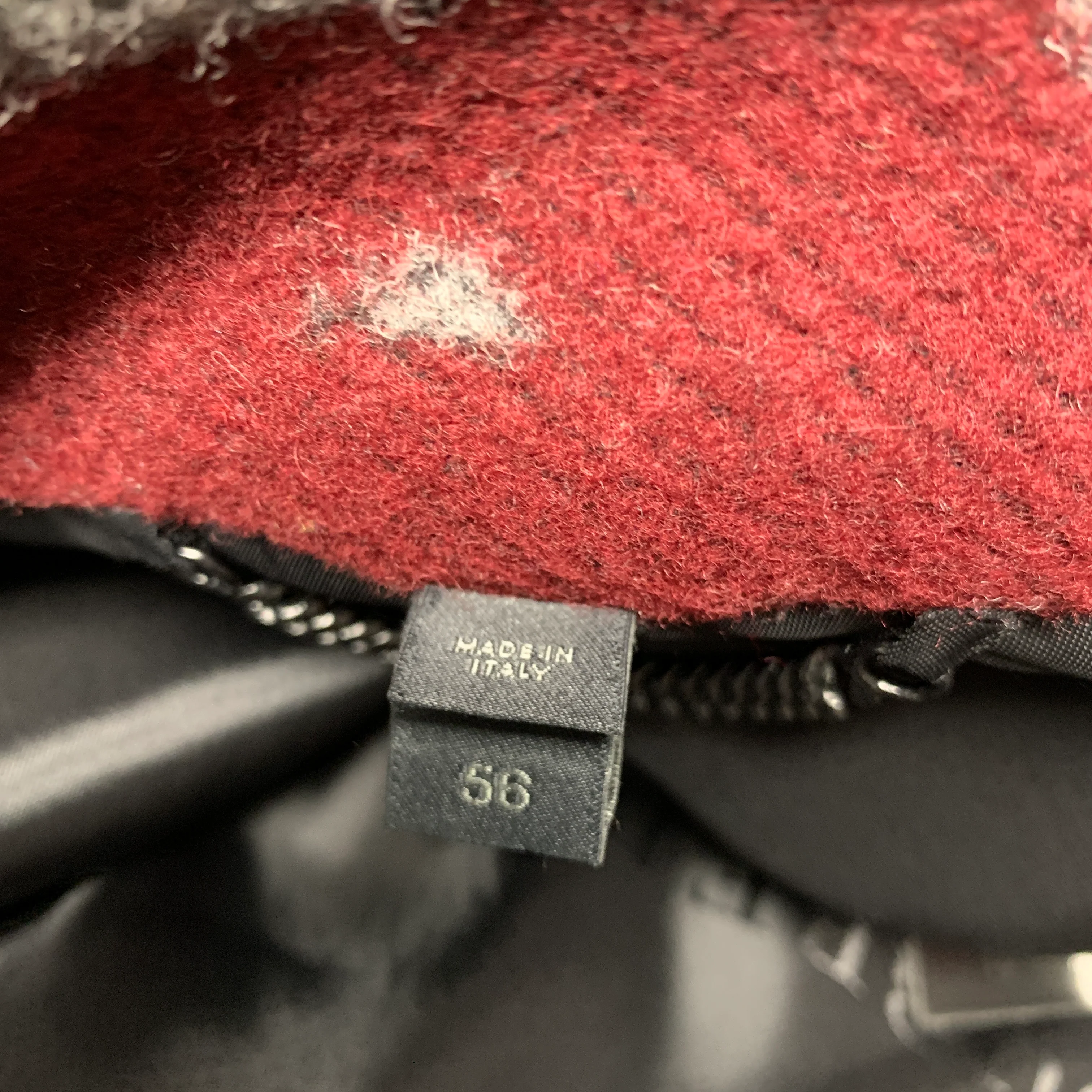 BURBERRY PRORSUM FW14 Size 46 Burgundy Grey Floral Wool Coat - Image 6