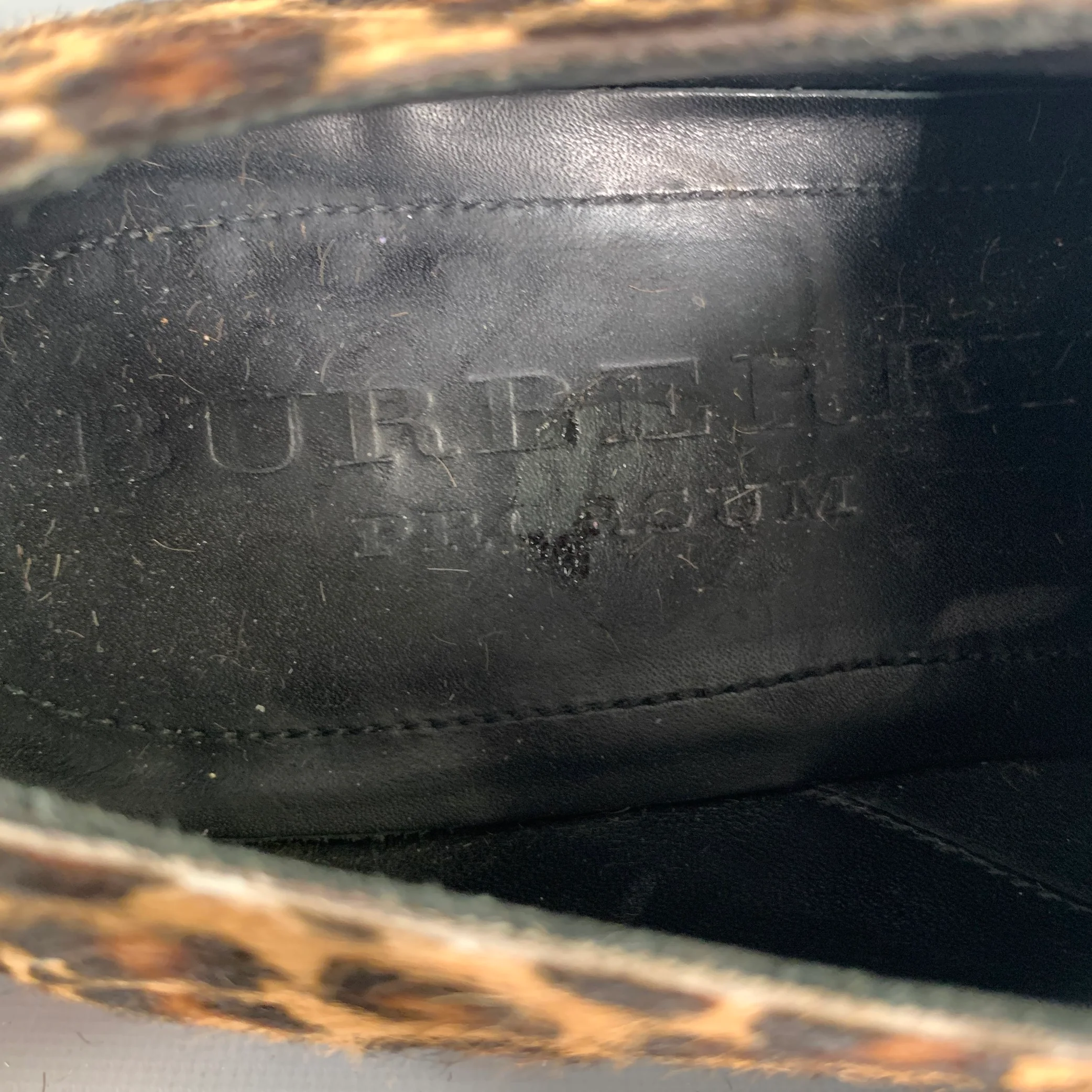 BURBERRY PRORSUM Size 11 Brown Camel Animal Print Calf skin Lace Up Shoes - Image 7