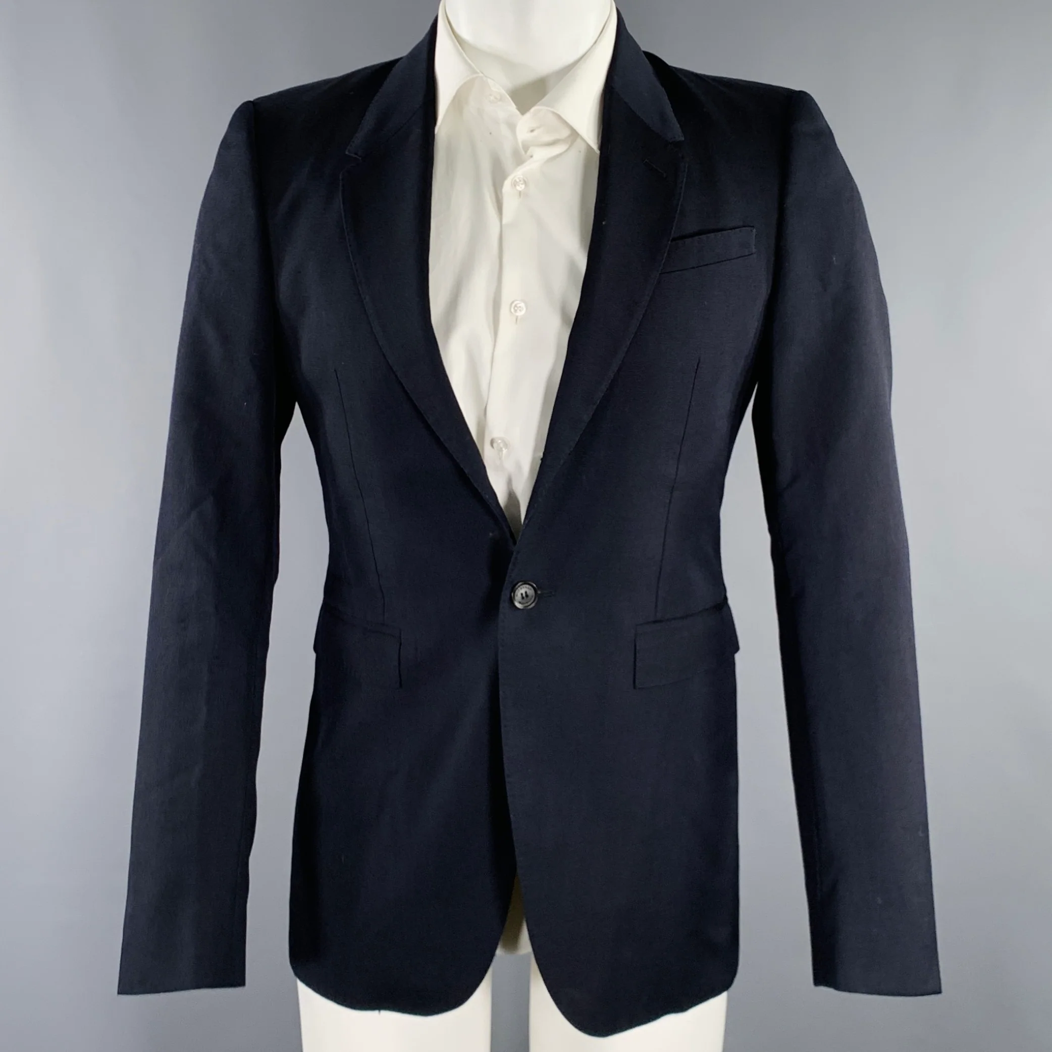 BURBERRY PRORSUM Size 36 Black Virgin Wool Mohair Sport Coat
