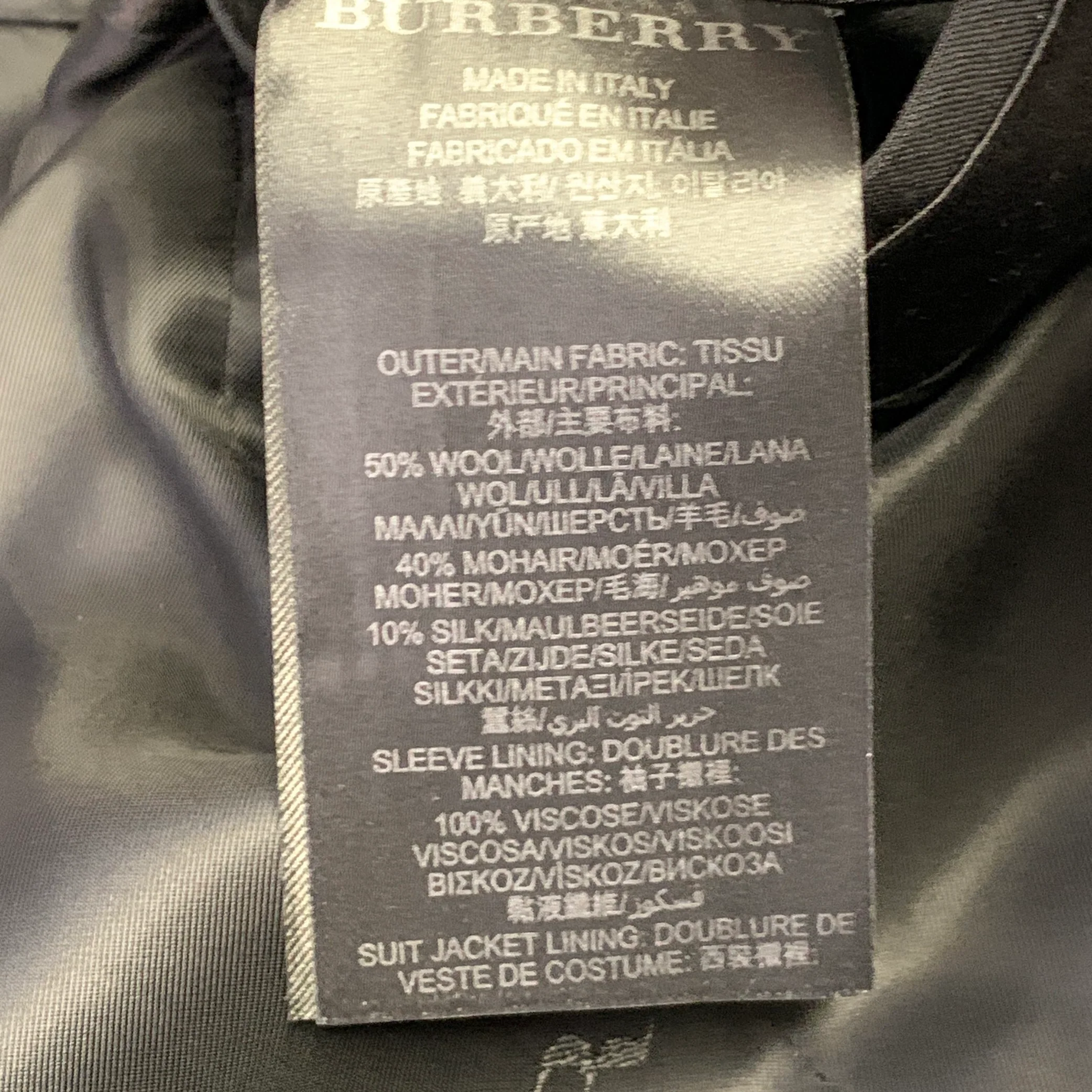 BURBERRY PRORSUM Size 36 Black Wool Mohair Silk Notch Lapel Suit - Image 11