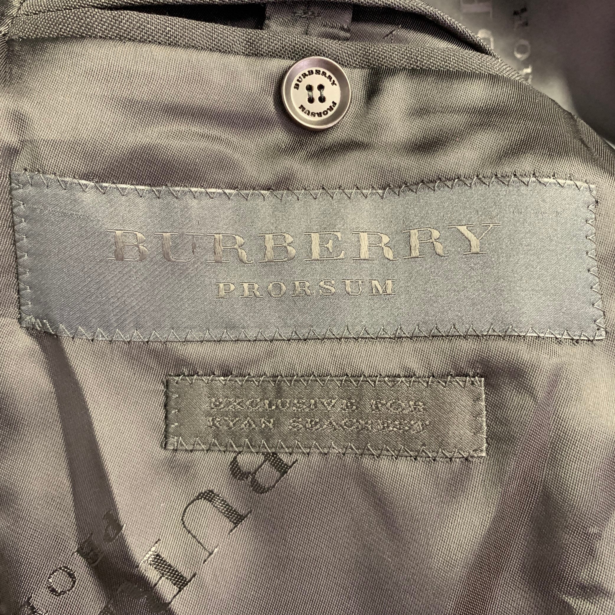 BURBERRY PRORSUM Size 38 Black Wool Notch Lapel Sport Coat Blazer - Image 6