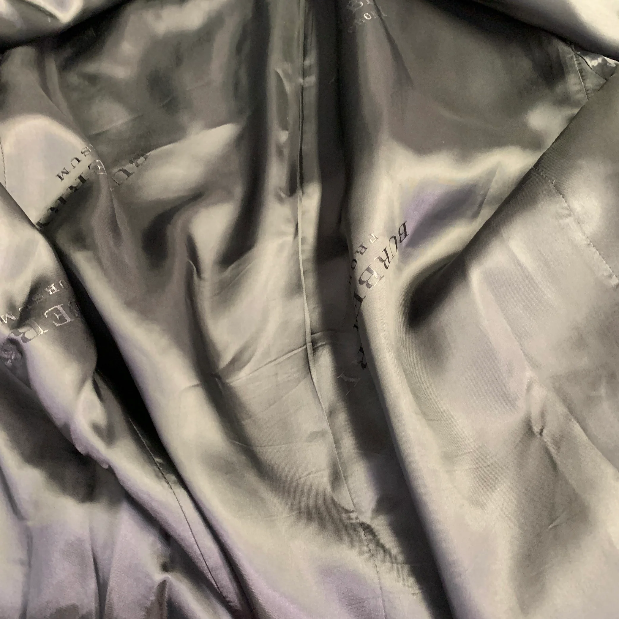BURBERRY PRORSUM SS15 Size 44 Green Linen Double Breasted Coat - Image 11