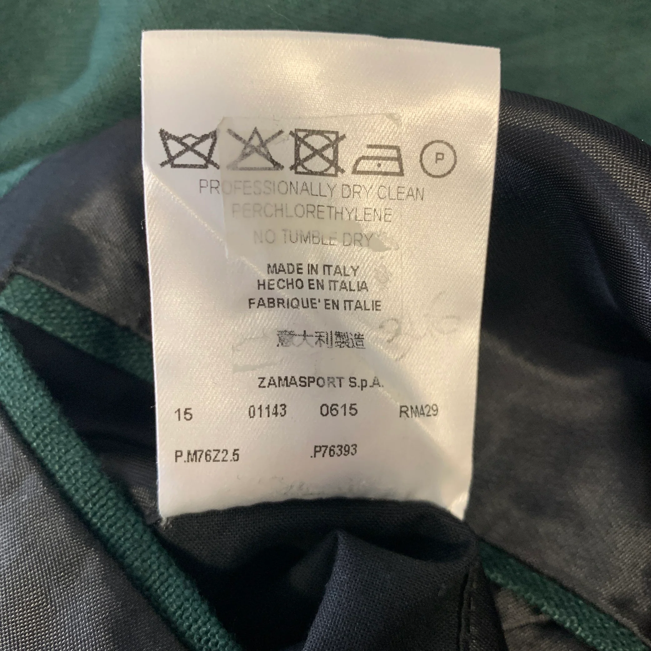 BURBERRY PRORSUM SS15 Size 44 Green Linen Double Breasted Coat - Image 14