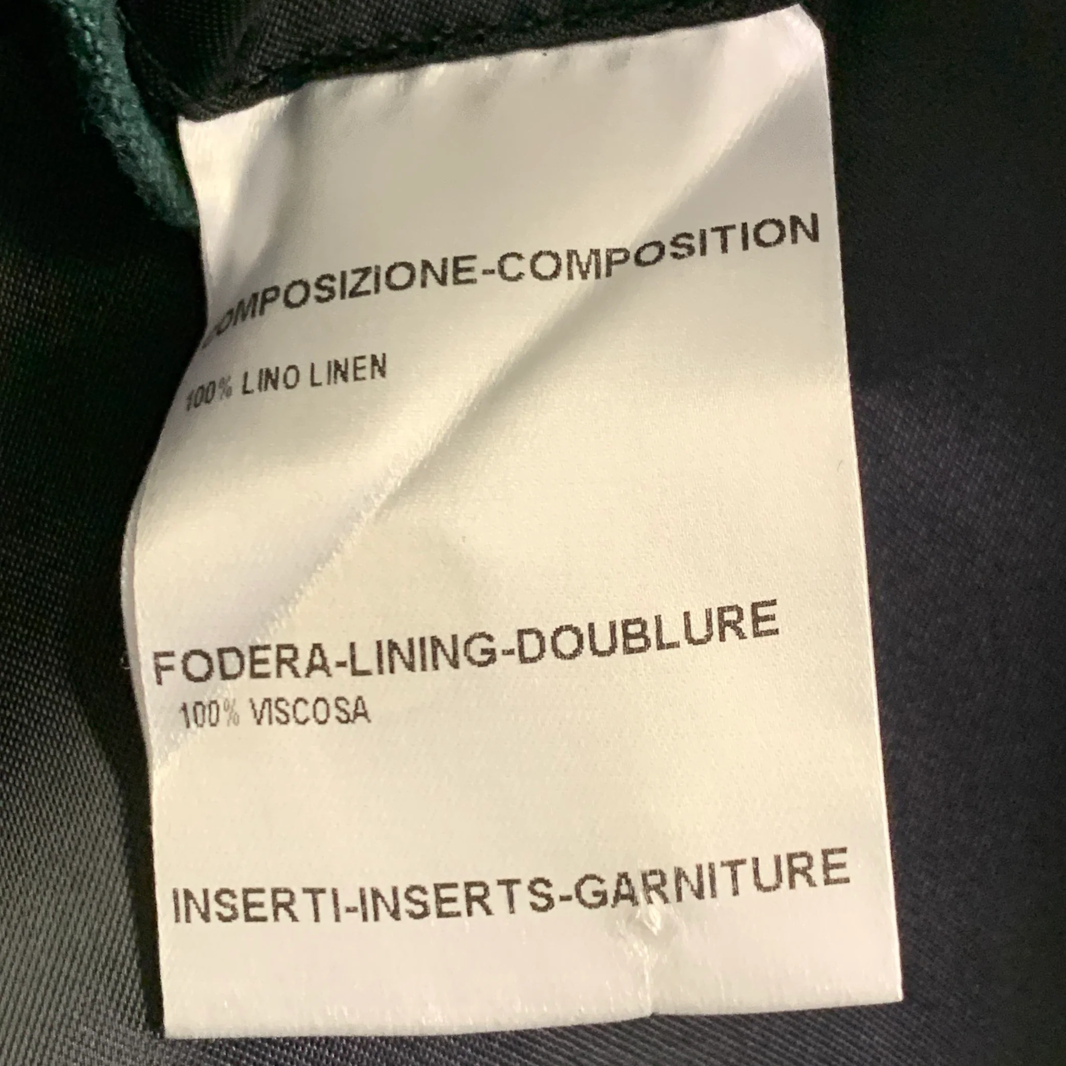BURBERRY PRORSUM SS15 Size 44 Green Linen Double Breasted Coat - Image 8