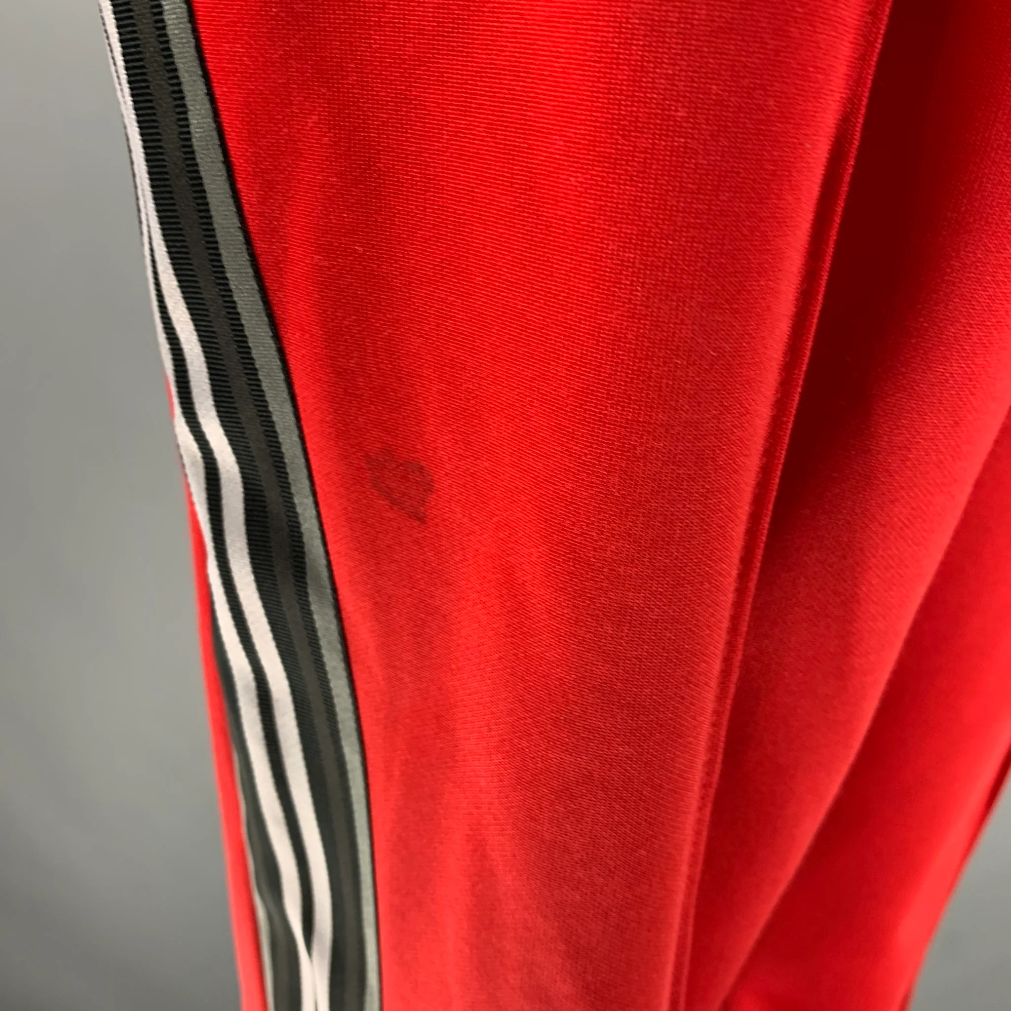 BURBERRY Size 10 Red White Polyester Cotton Casual Pants - Image 4