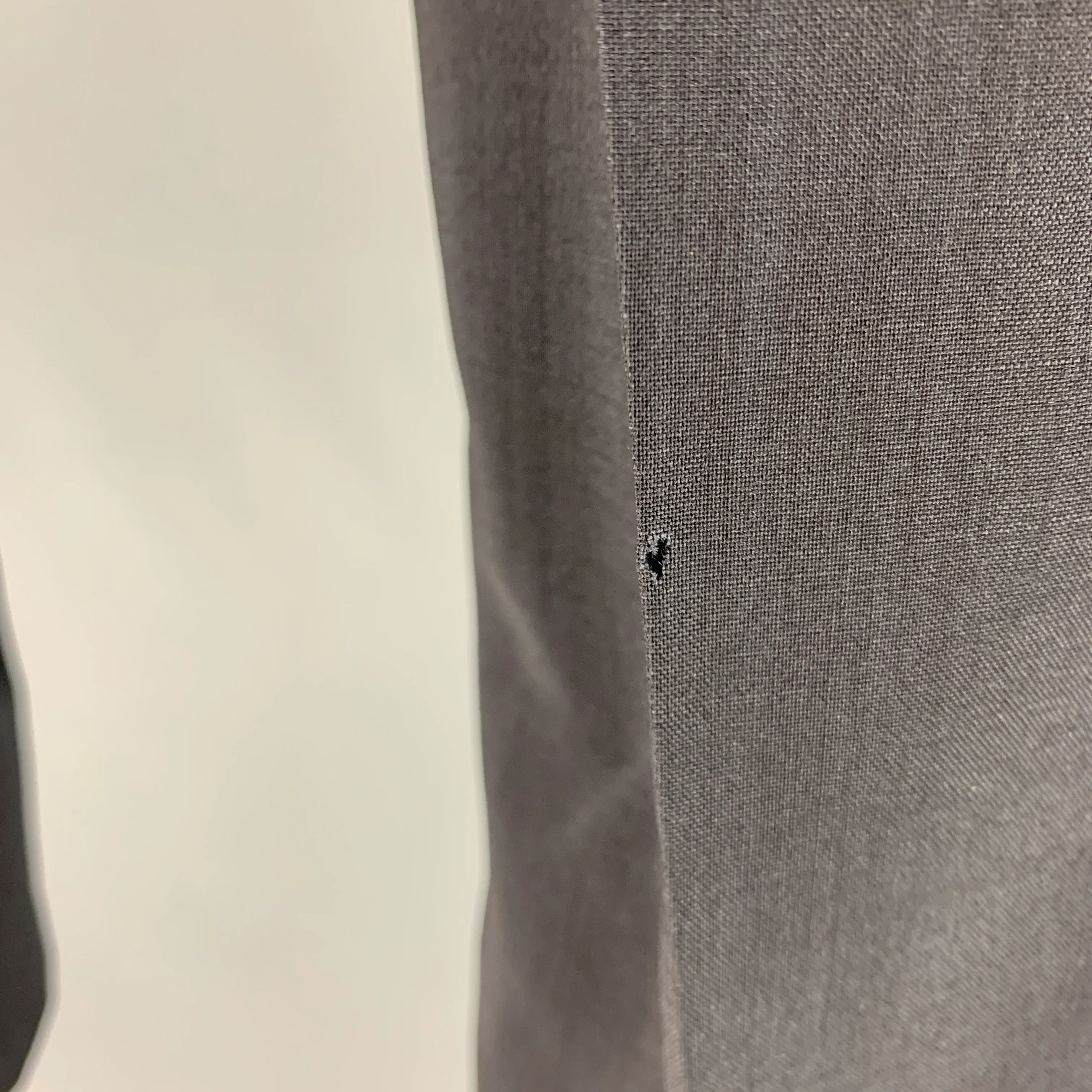BURBERRY Size 36 Black Wool Mohair Tuxedo Dress Pants - Image 3