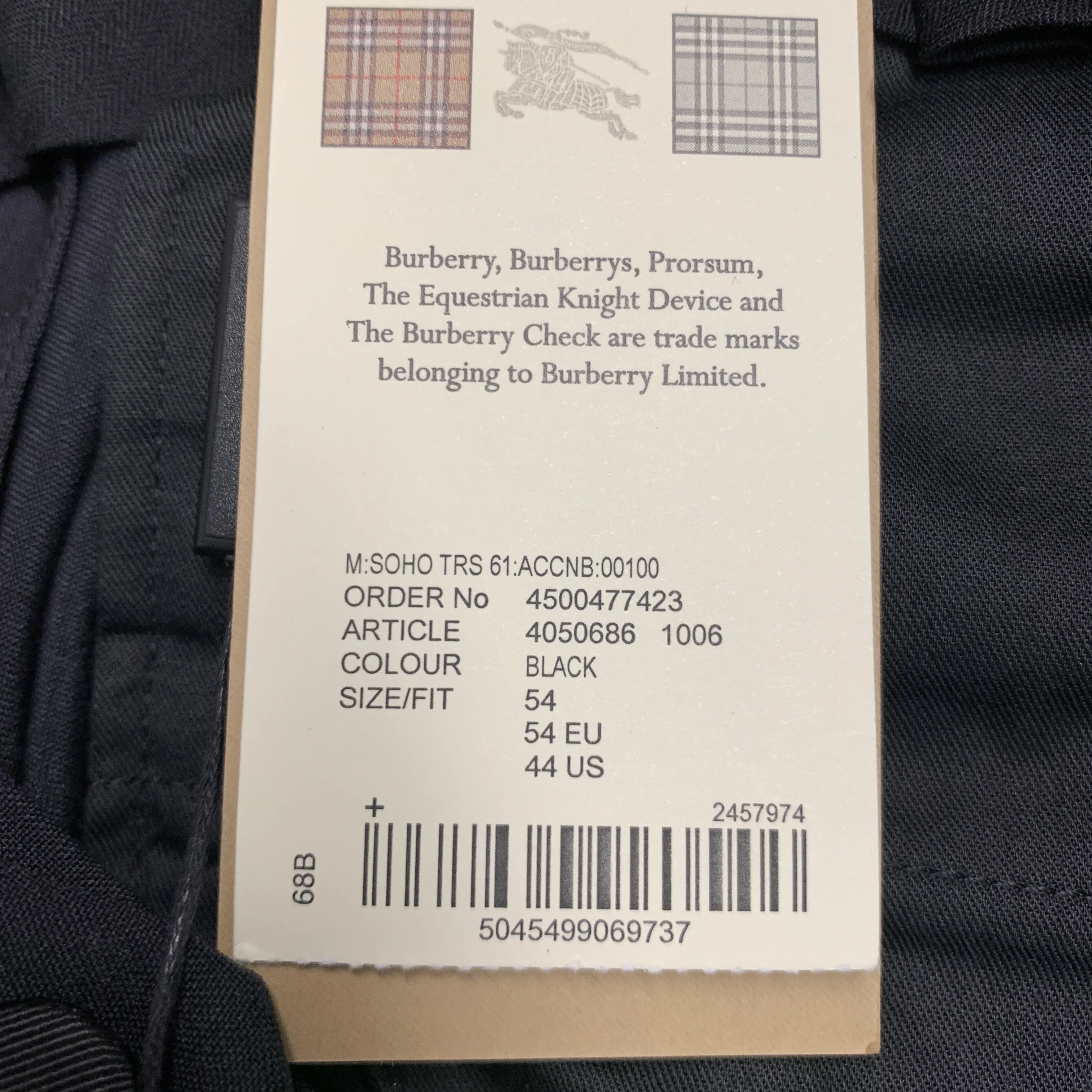 BURBERRY Size 36 Black Wool Mohair Tuxedo Dress Pants - Image 5