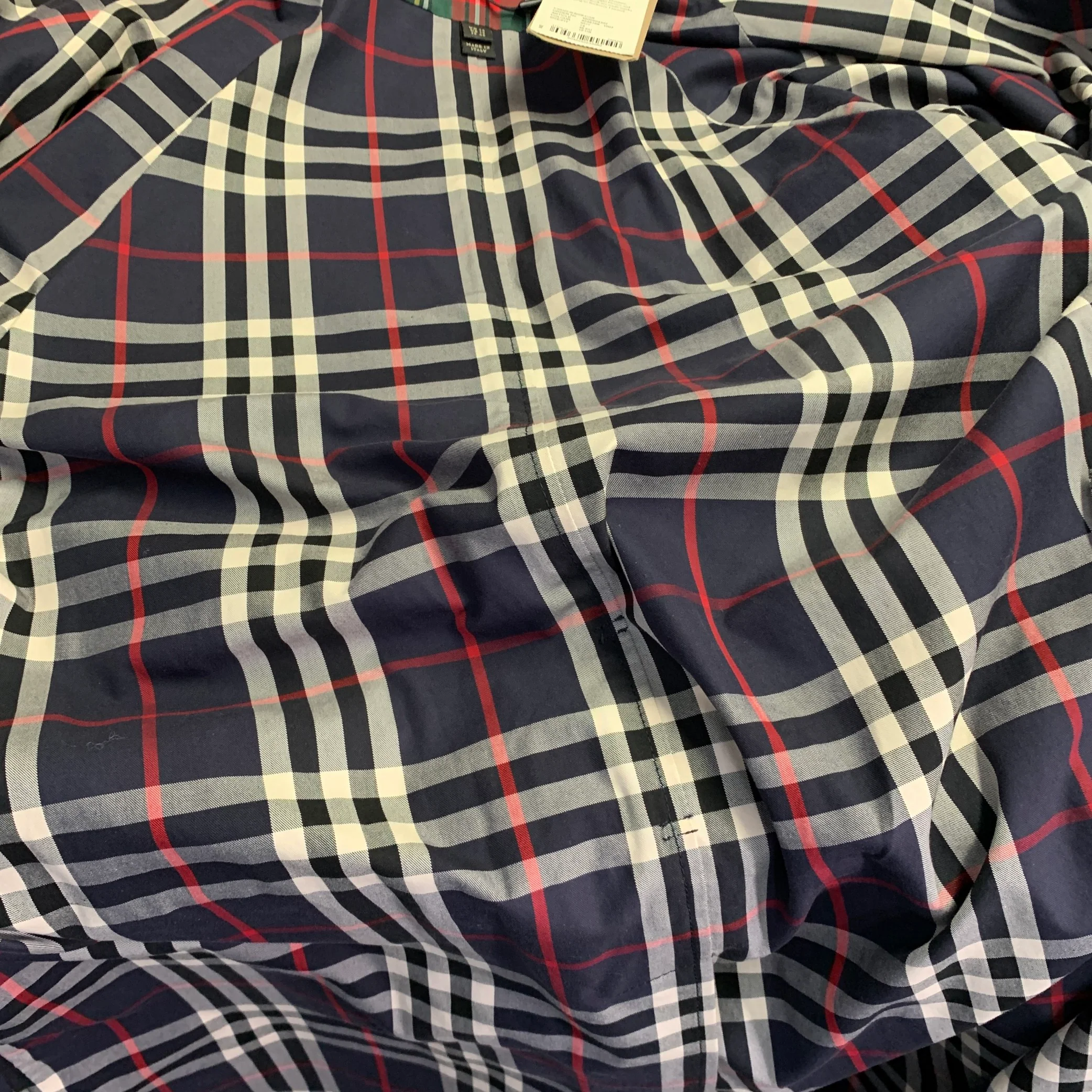 BURBERRY Size L Multi Color Cotton Plaid Belted Trench Coat - Image 11