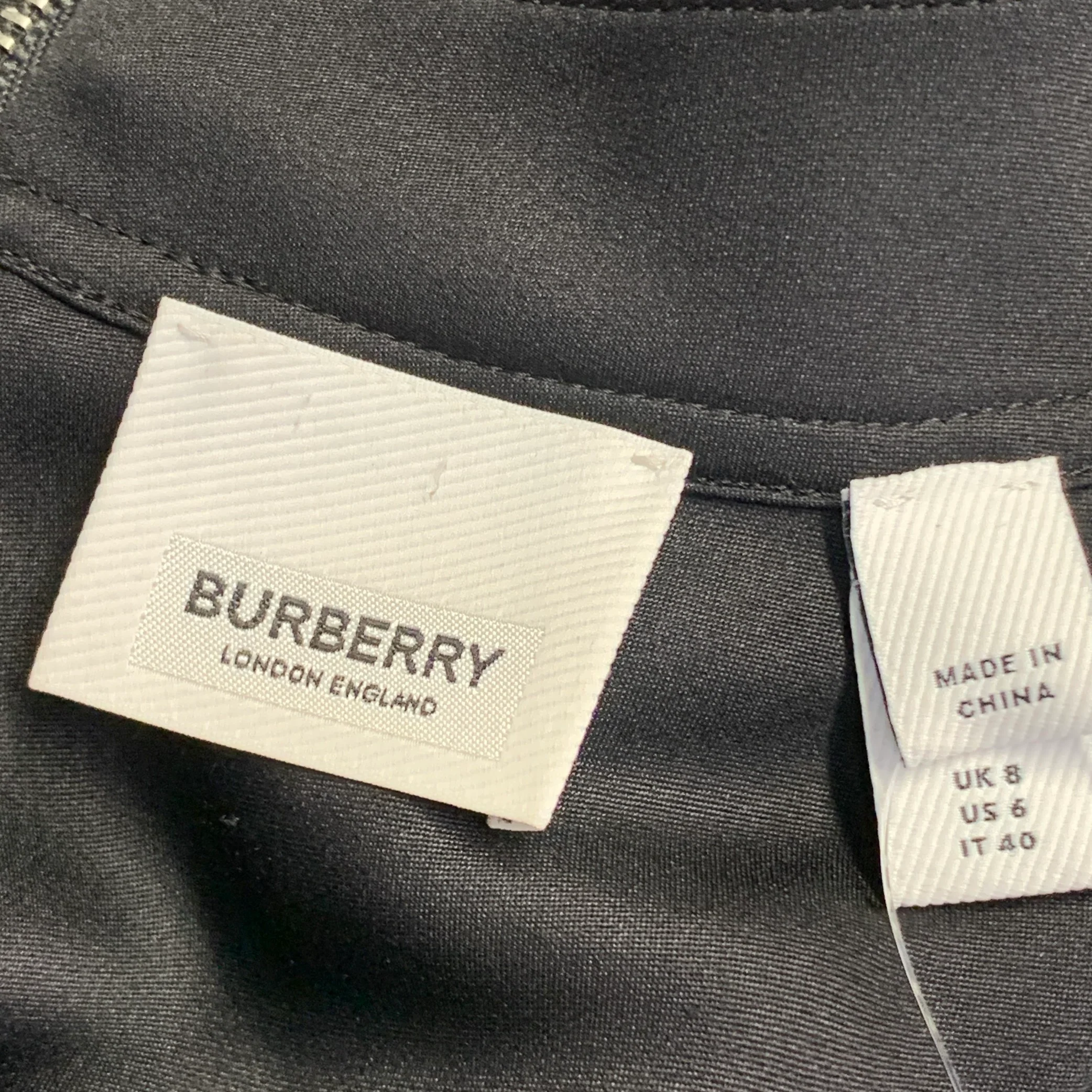 BURBERRY Size S Black Silk Studded Belted Cape Dress - Image 5