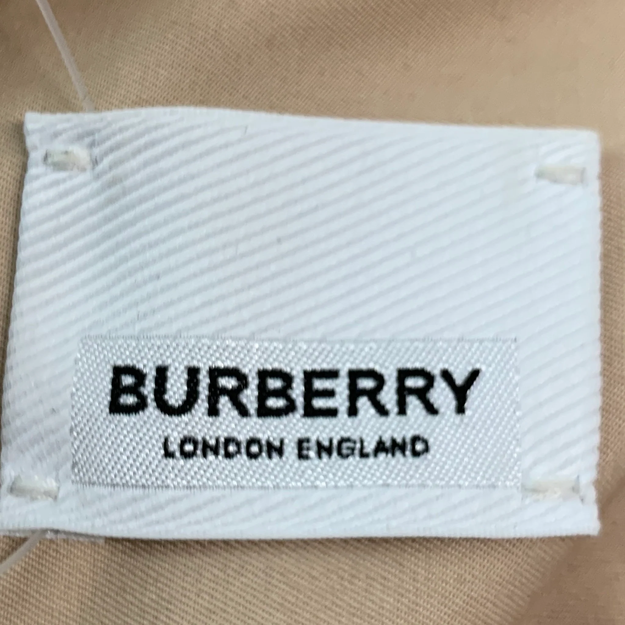 BURBERRY Size S Tan Cotton Half Zip Long Sleeve Shirt - Image 6