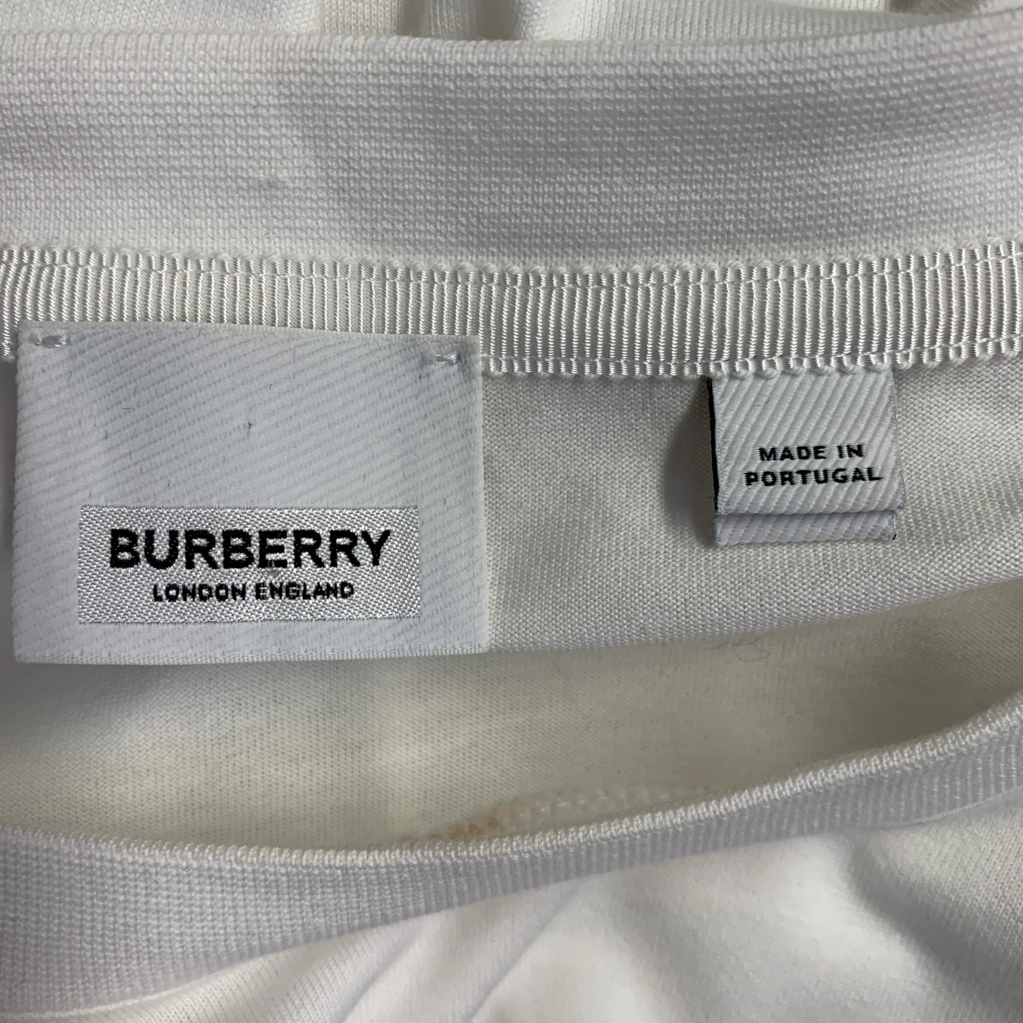 BURBERRY Size XL White Silver Cotton Crystal Embellished Oversized Crew Neck T-Shirt - Image 5
