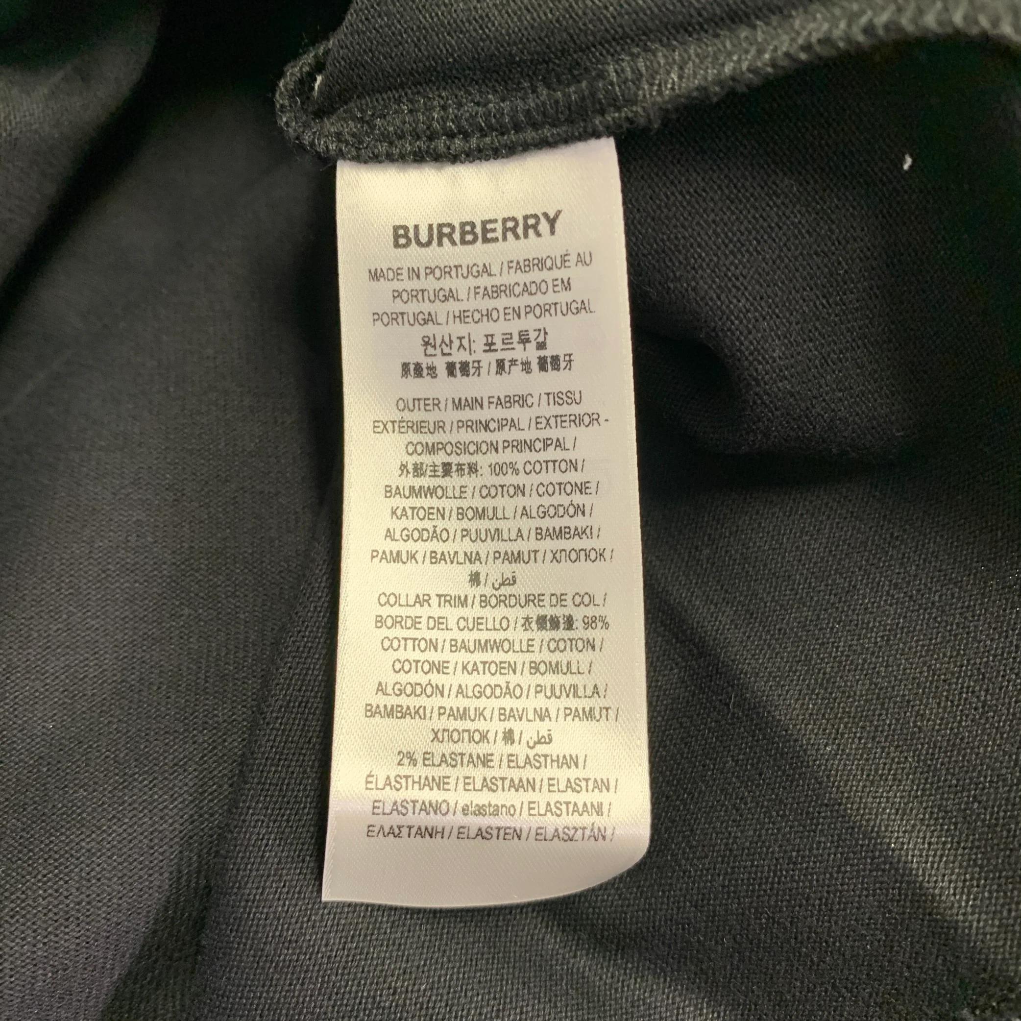 BURBERRY Size XXXS Black Crystal Embellishment Cotton Crew Neck T-shirt - Image 6