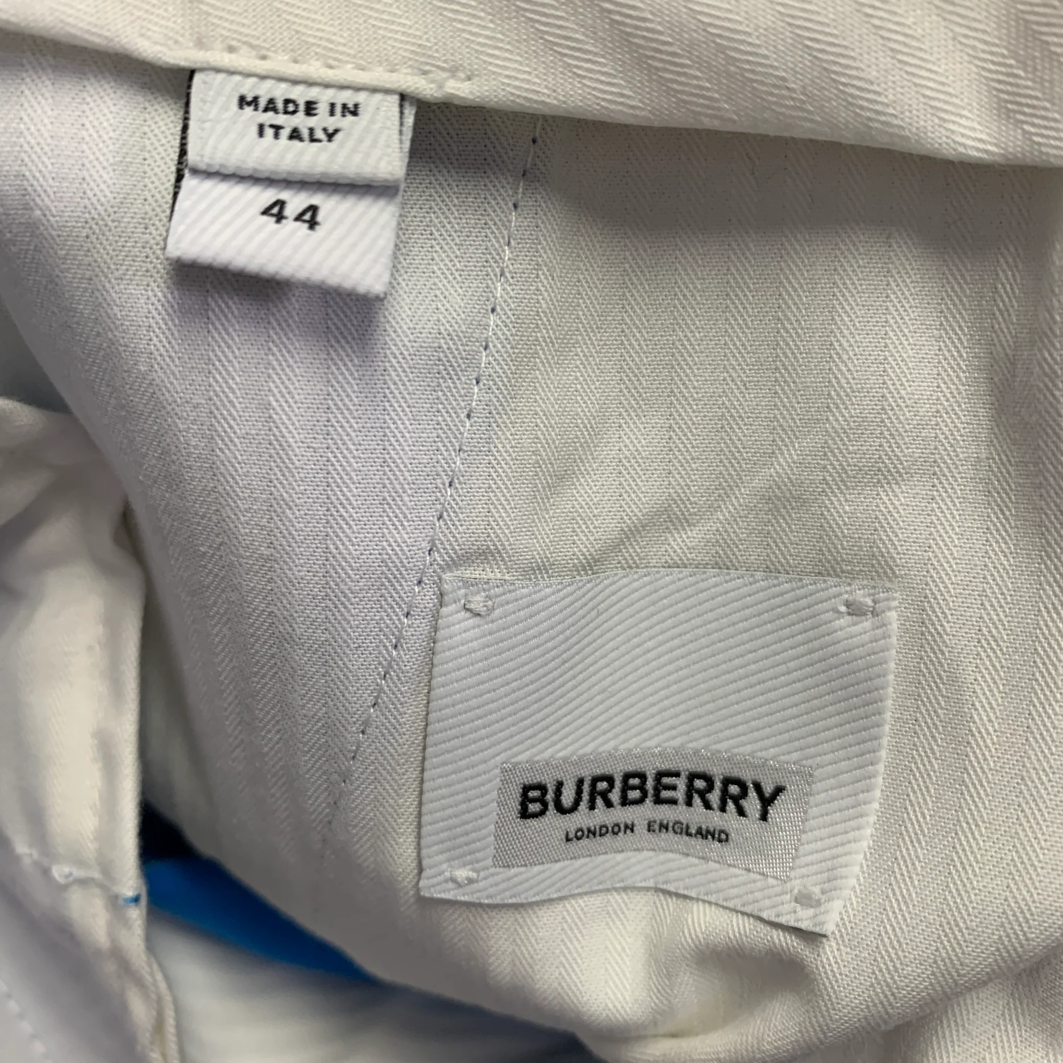 BURBERRY SS23 Size 34 Blue Wool Peak Lapel Double Breasted Suit - Image 14