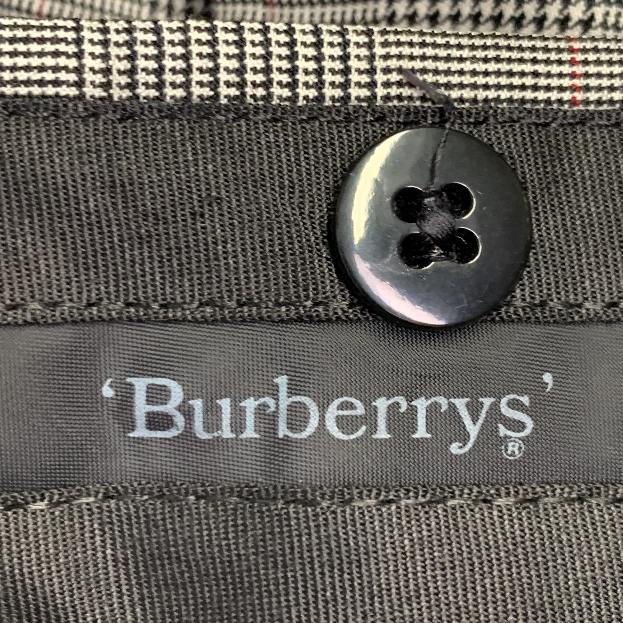 BURBERRYS Size 38 Regular Black White Glenplaid Virgin Wool Suit - Image 12
