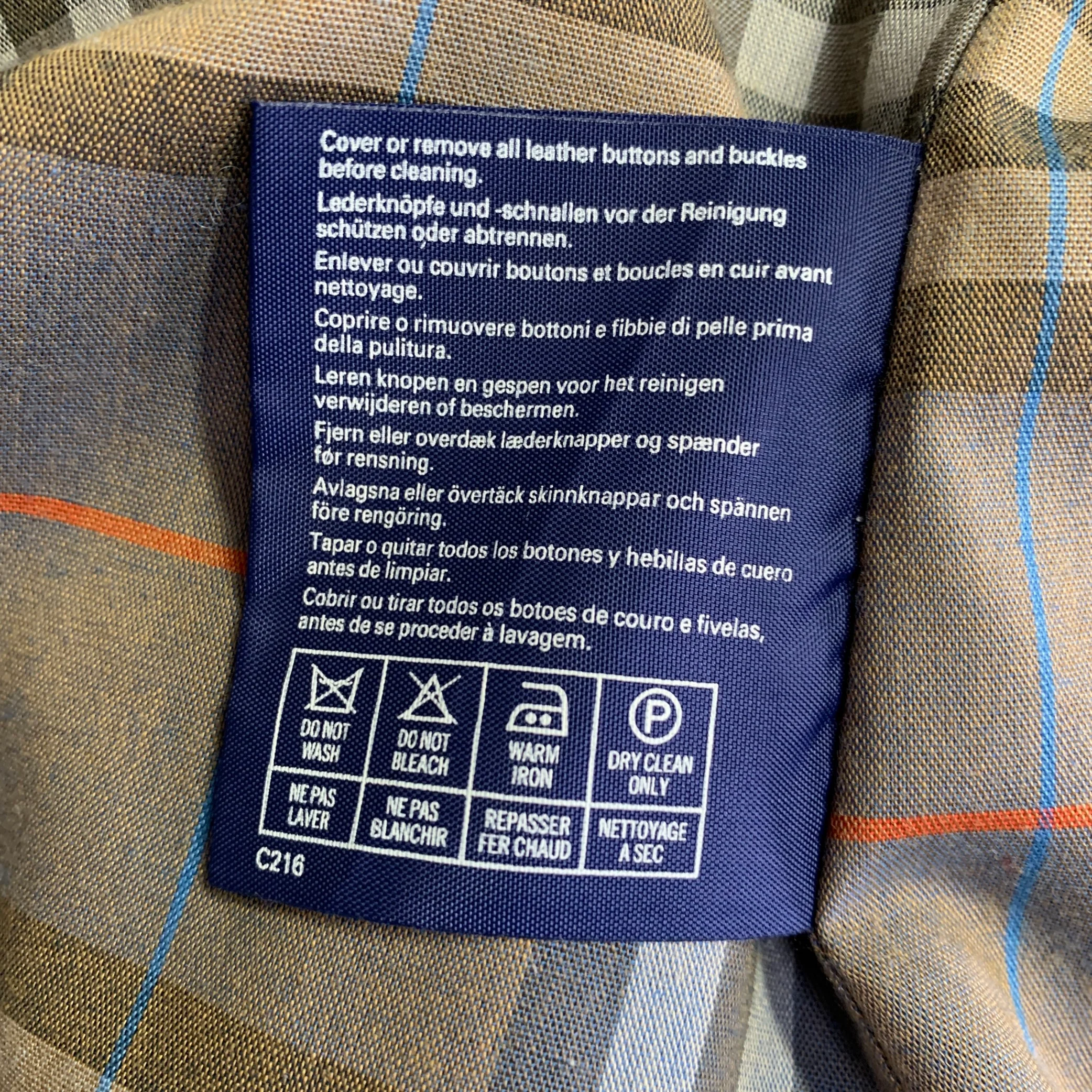 BURBERRYS Size L Taupe Cotton Blend Hidden Buttons Coat - Image 8