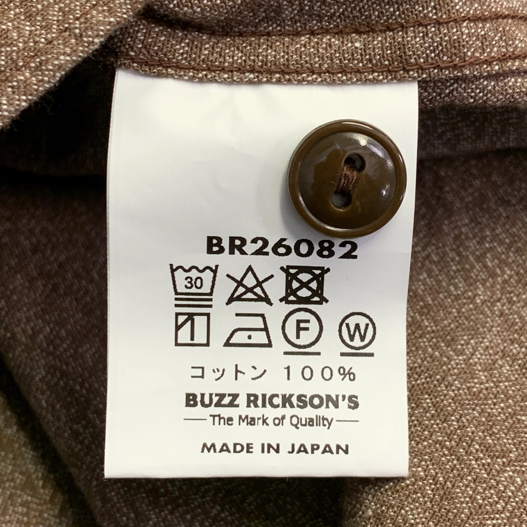 BUZZ RICKSON & CO. INC. Size L Brown Heather Cotton Long Sleeve Shirt - Image 5
