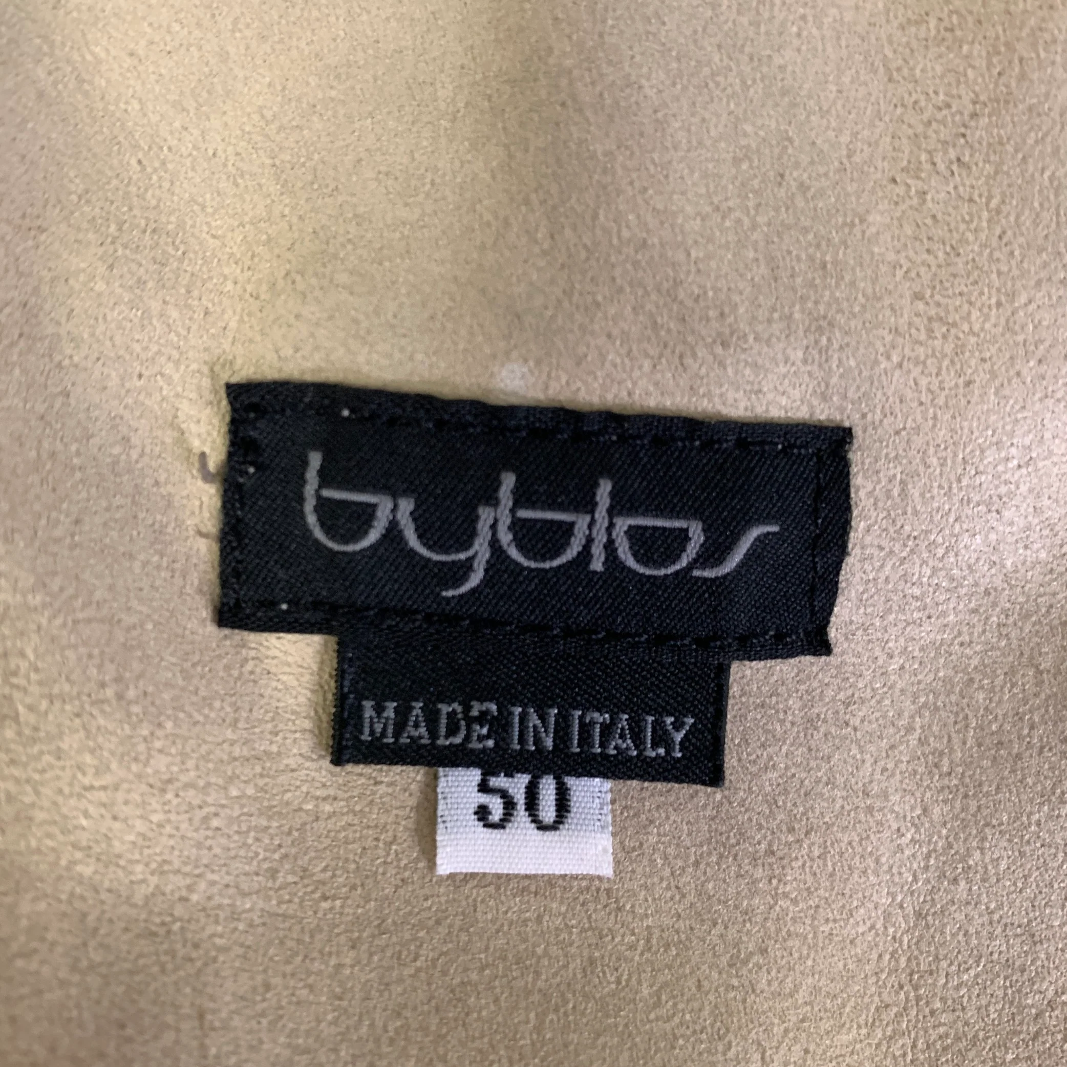 BYBLOS Size M Khaki Green Suede Trucker Jacket - Image 8