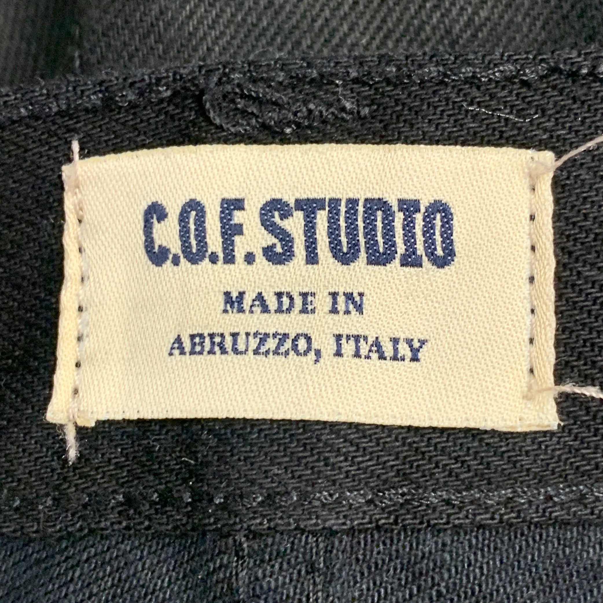 C.O.F. STUDIO Size 30 Black Twill Cotton Tapered Five Pockets Jeans - Image 5