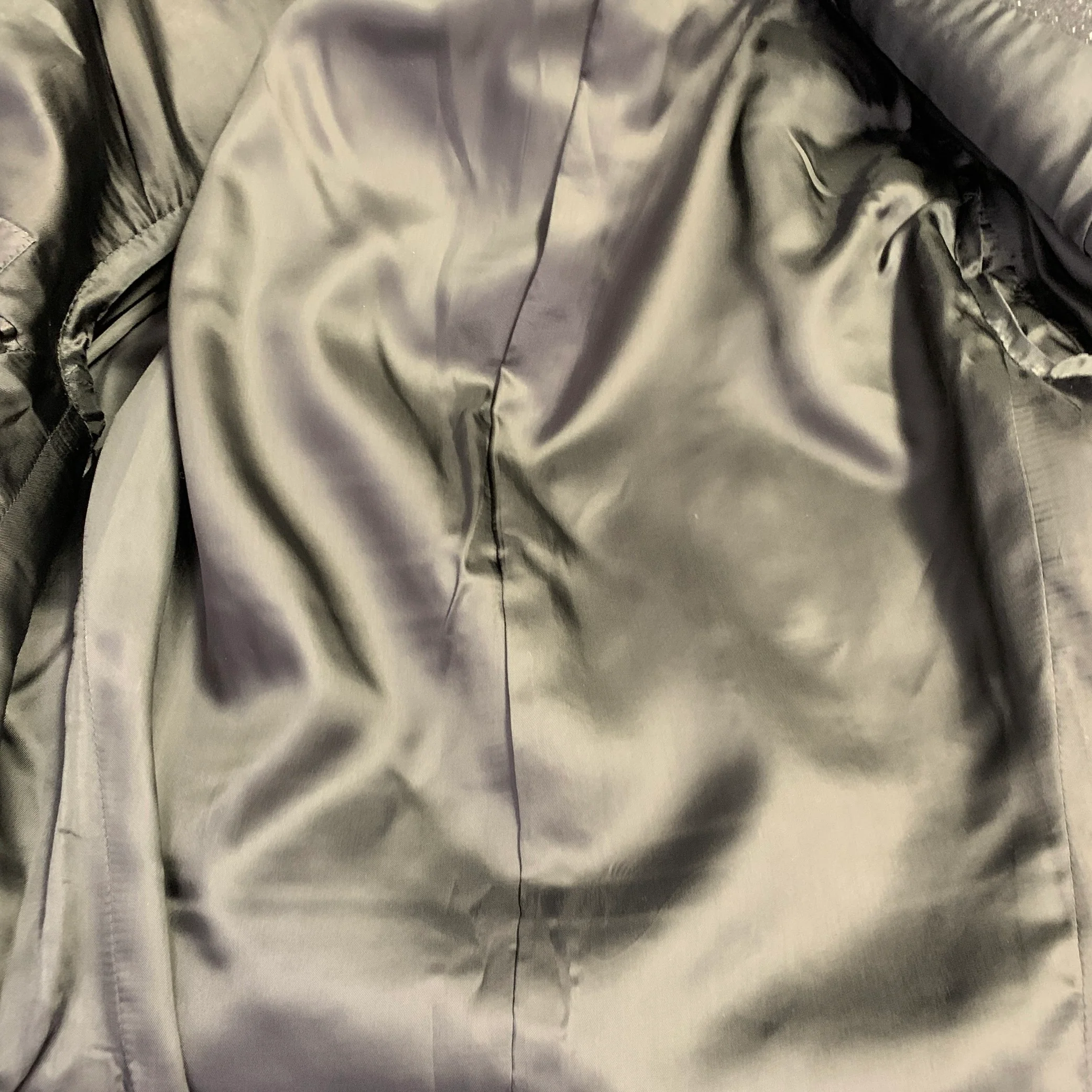 CALVIN KLEIN COLLECTION Size 38 Black White Heather Suit - Image 8