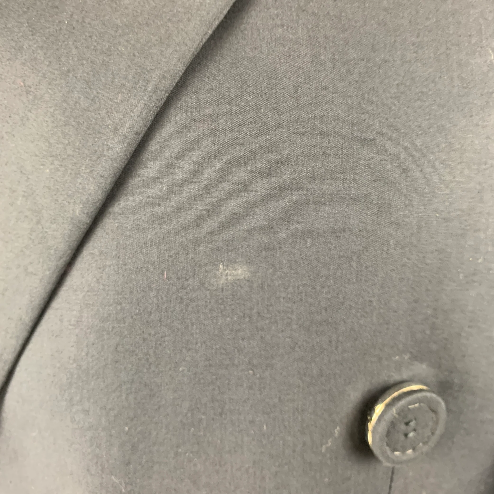 CALVIN KLEIN COLLECTION Size 38 Navy Cotton Double Breasted Sport Coat - Image 4