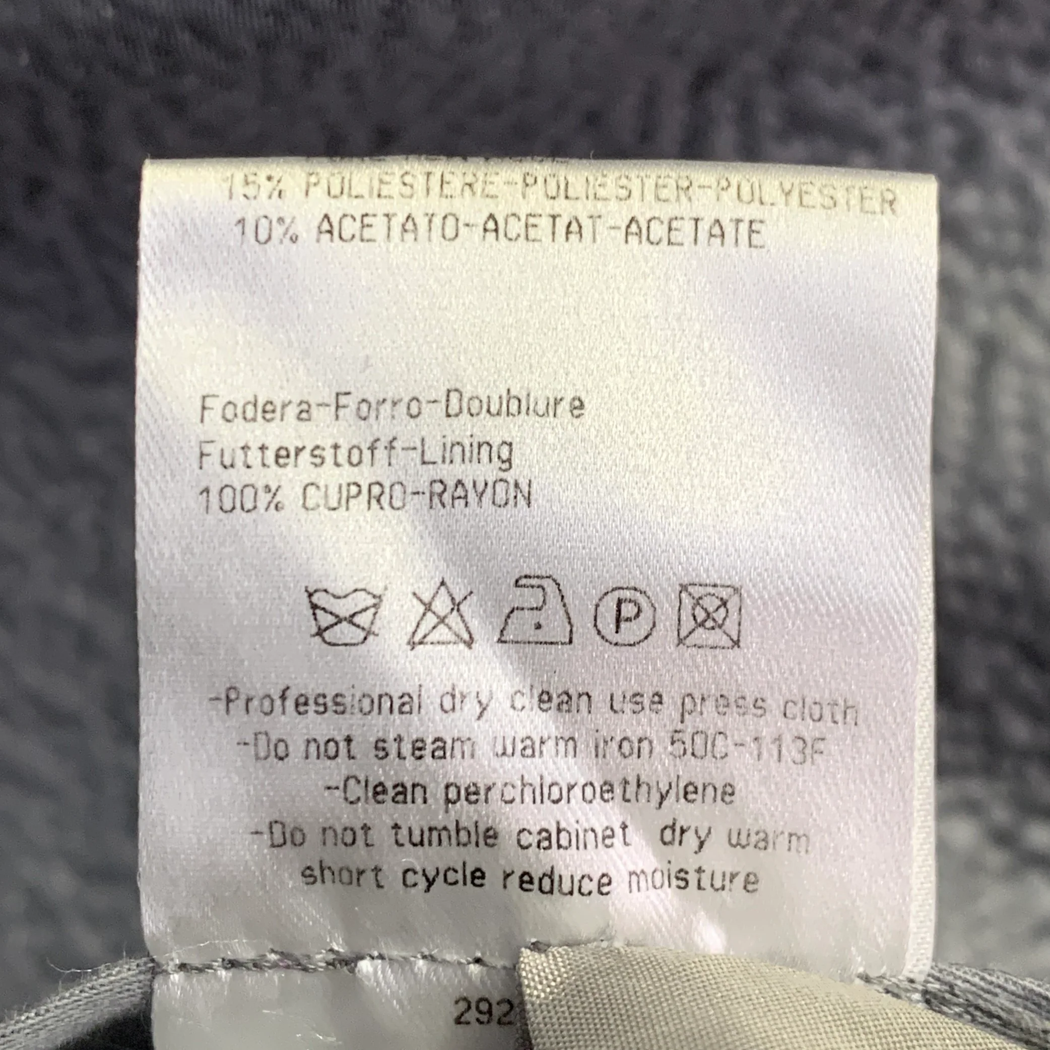 CALVIN KLEIN COLLECTION Size 40 Grey Metallic Cotton Blend Peak Lapel Suit - Image 14