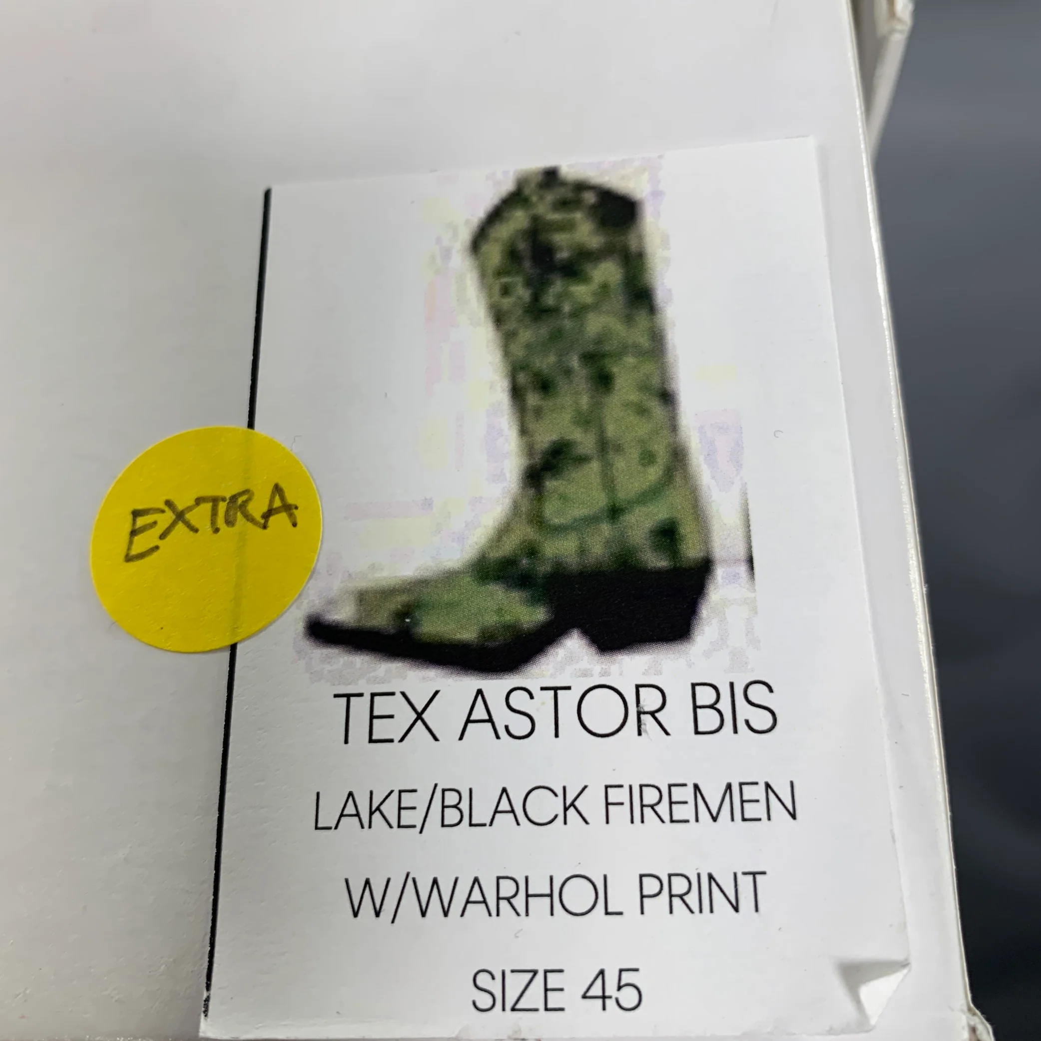 CALVIN KLEIN Size 12.5 Green Black Paint Splatter Leather Knee Length Boots - Image 9