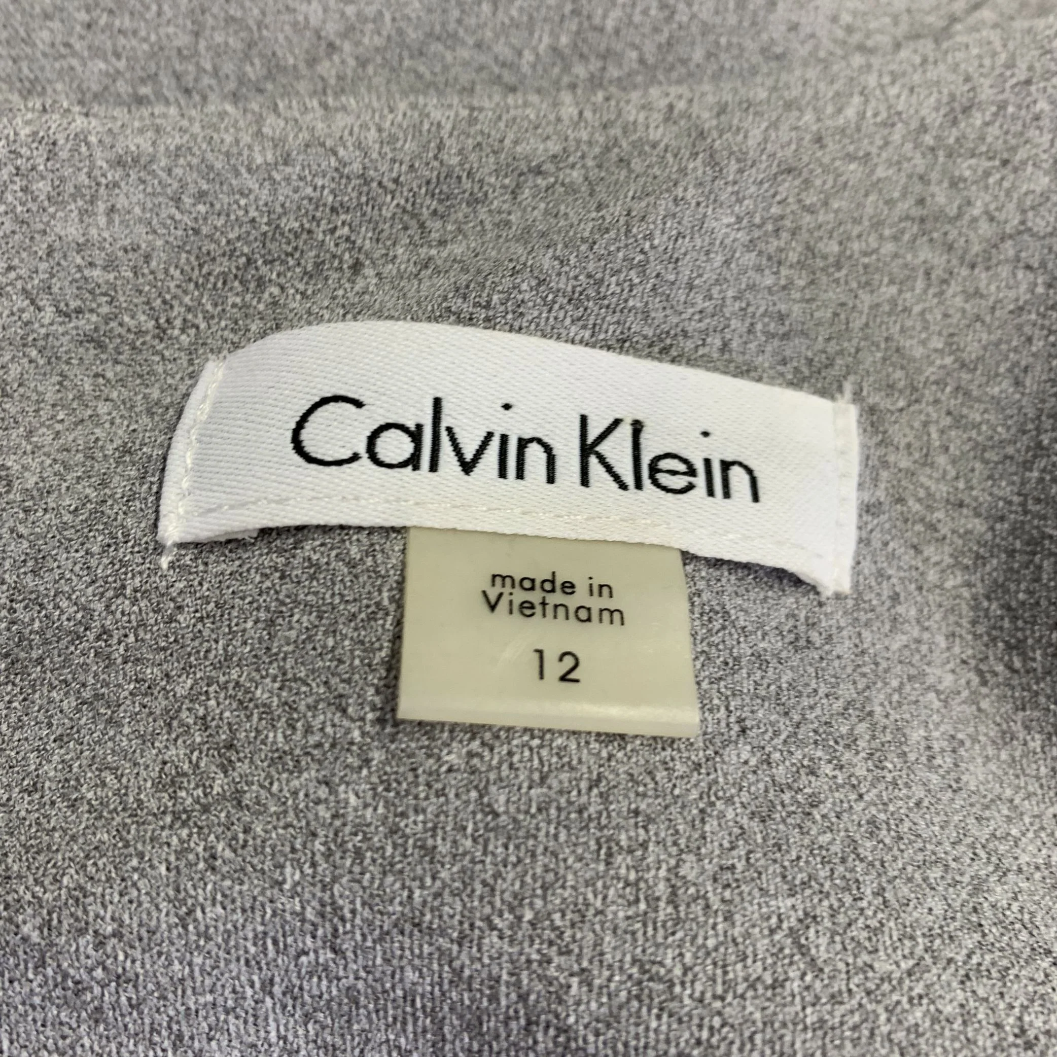CALVIN KLEIN Size 12 Gray Polyester Blend Heather Sleeveless Dress - Image 4
