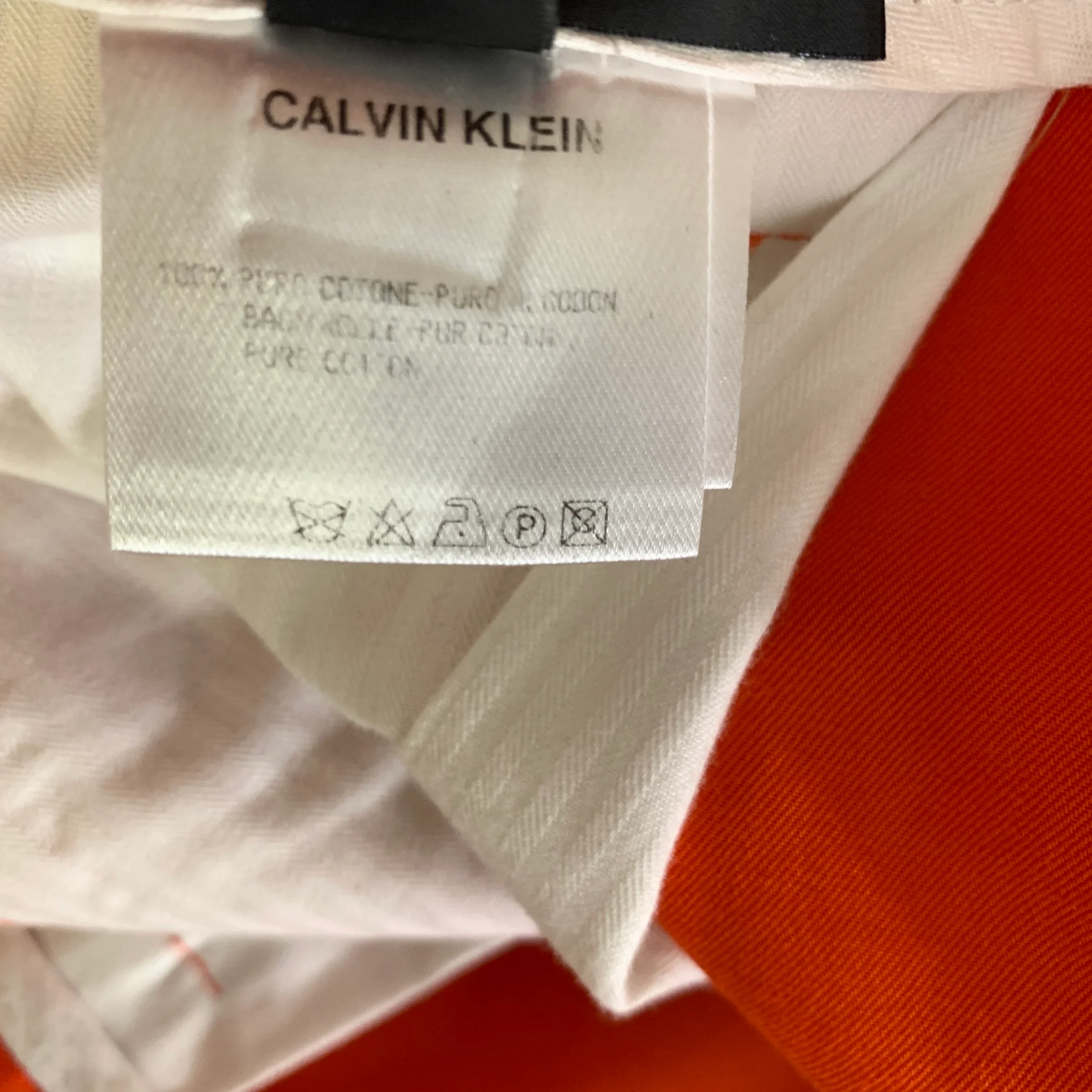 CALVIN KLEIN Size 32 Orange Solid Cotton CHUBS Shorts - Image 4