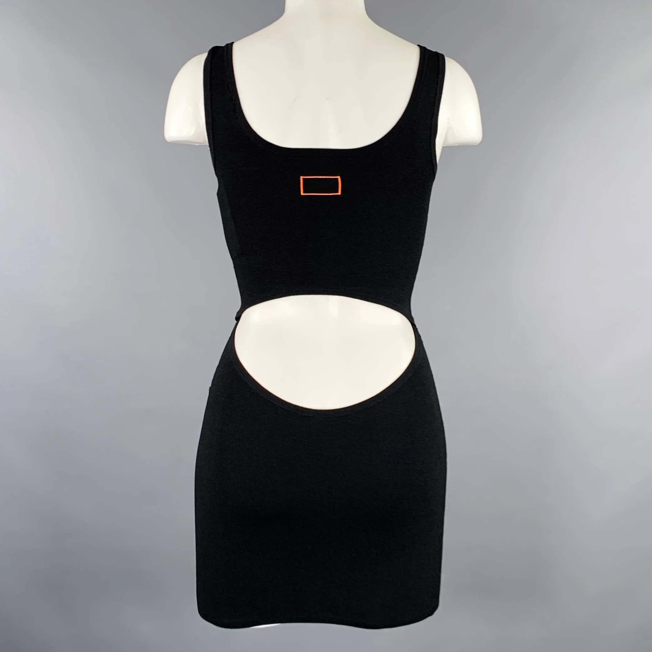 CALVIN KLEIN Size XS Black Jersey Rib Knit Tank Dress - Image 3