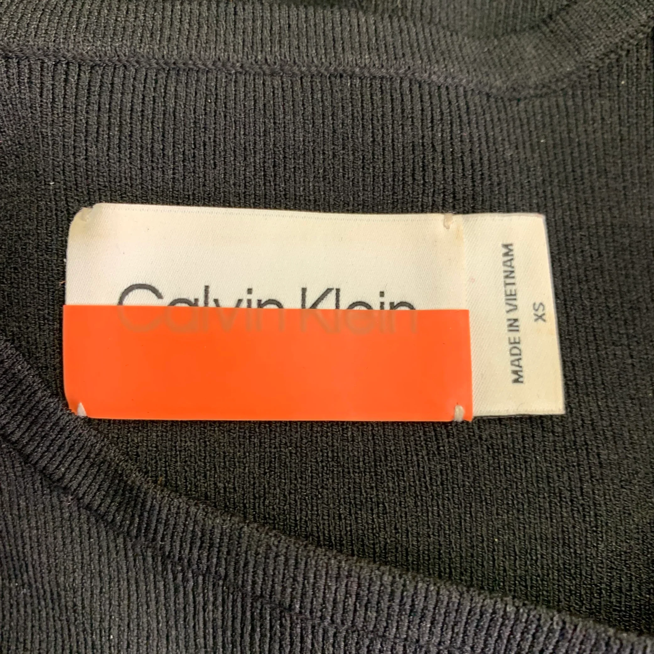 CALVIN KLEIN Size XS Black Jersey Rib Knit Tank Dress - Image 4