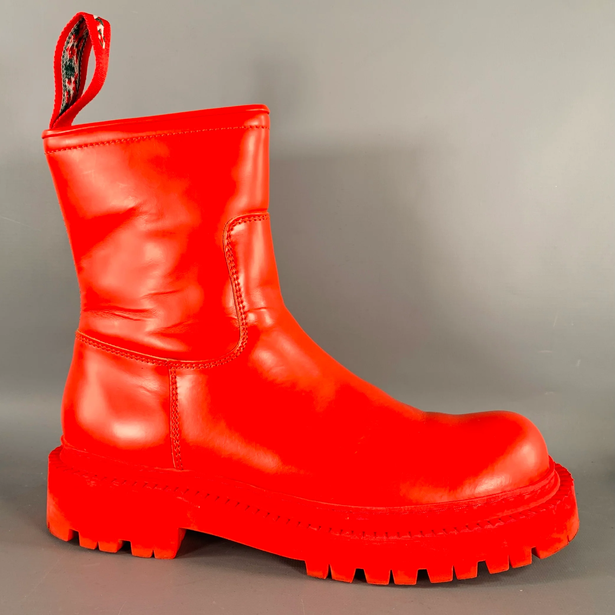CAMPERLAB Size 8 Eki Red Calfskin Leather Tread Sole Boots - Image 2