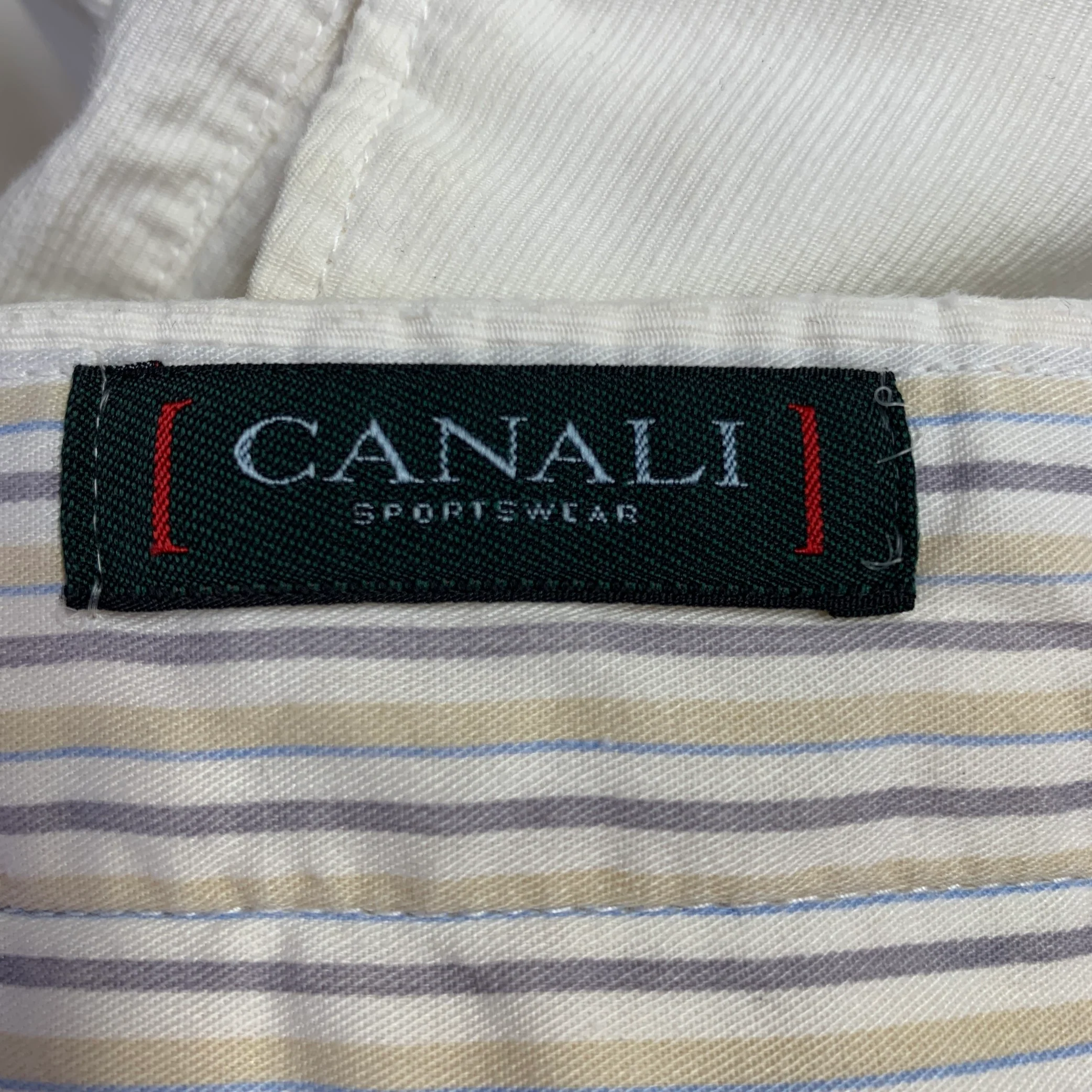 CANALI Size 30 Cream Corduroy Cotton Casual Pants - Image 5