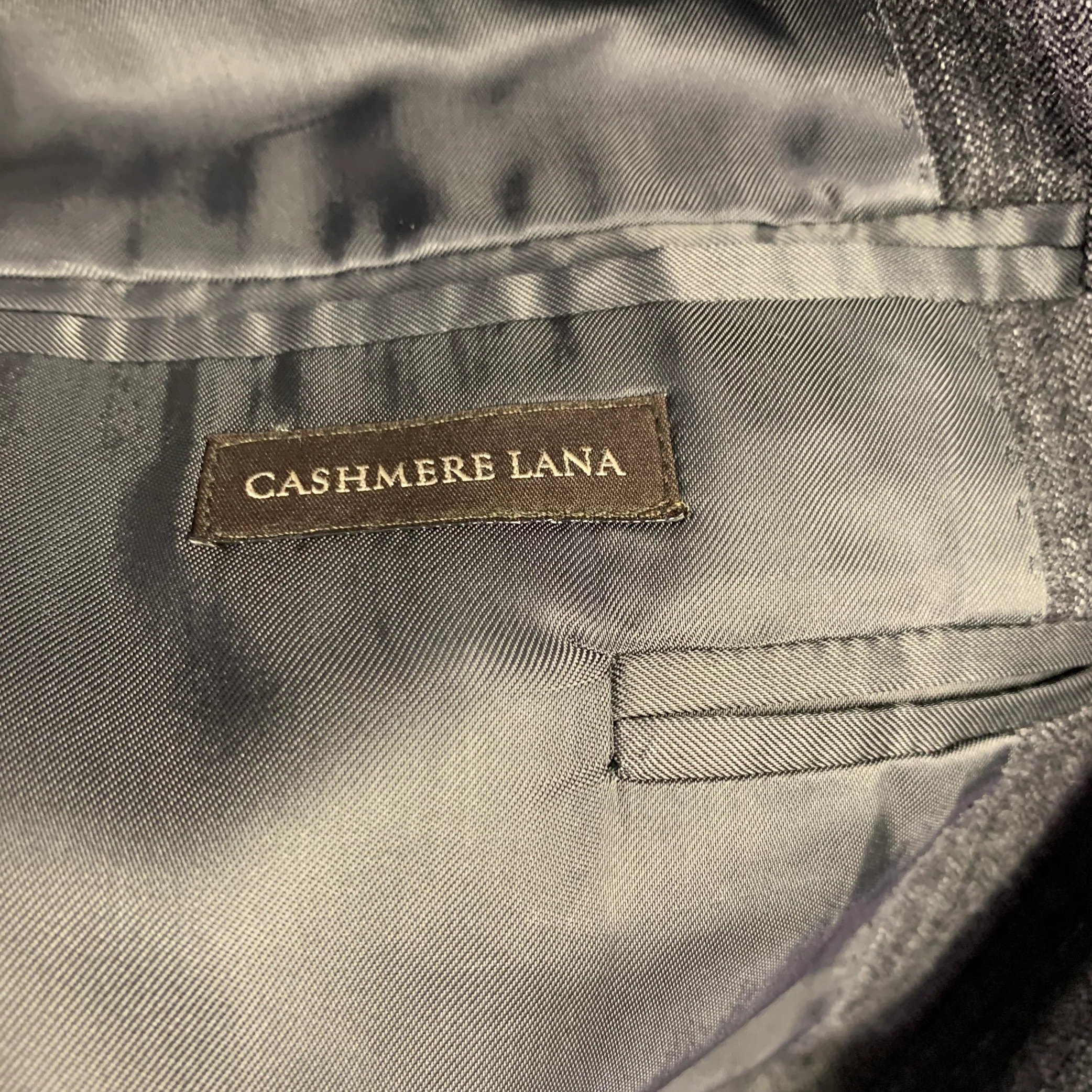 CANALI Size 40 Grey Charcoal Stripe Wool Cashmere Single Breasted Suit - Image 7