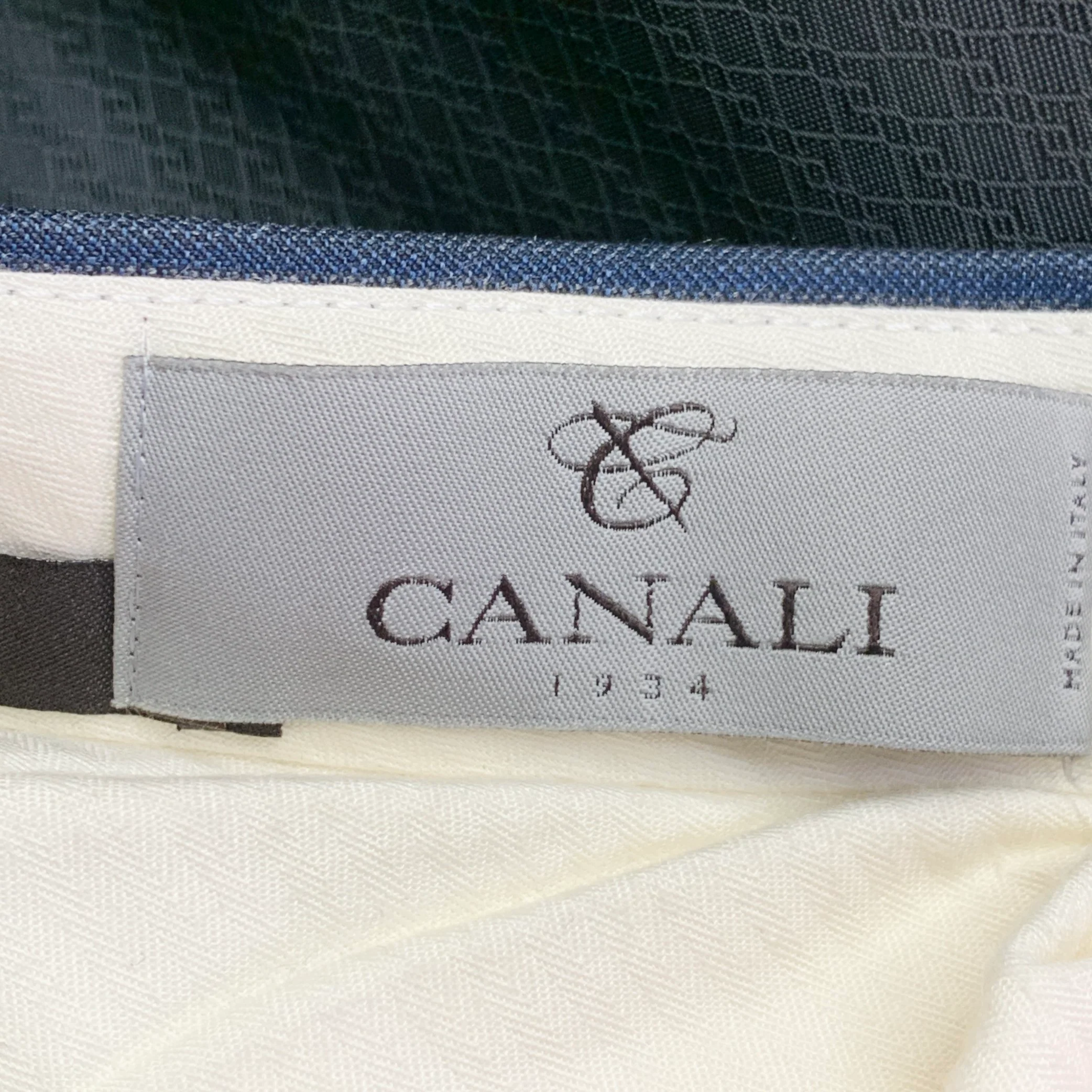 CANALI Size 42 Blue Grey Stripe Wool Single Breasted Notch Lapel Suit - Image 14
