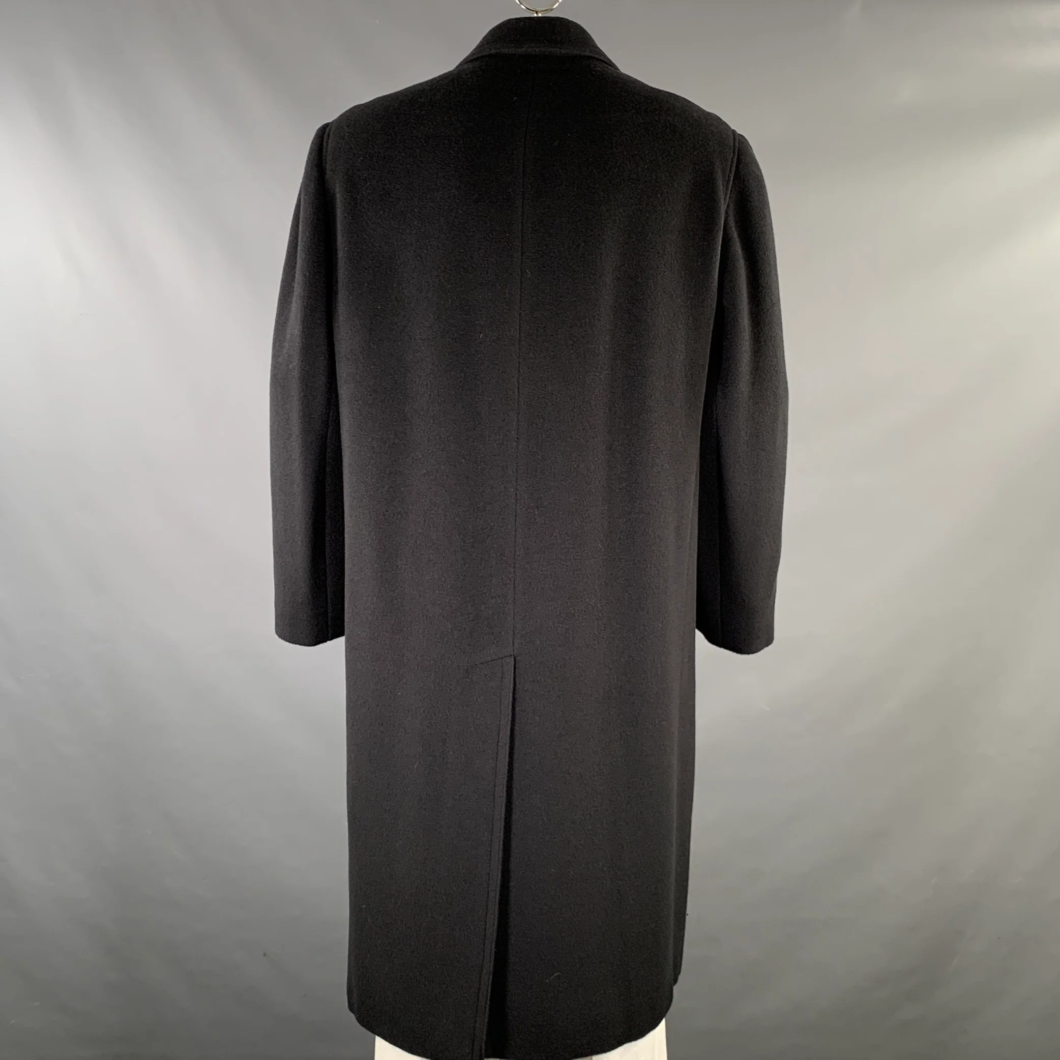 CANALI Size XL Black Wool Blend Coat - Image 4