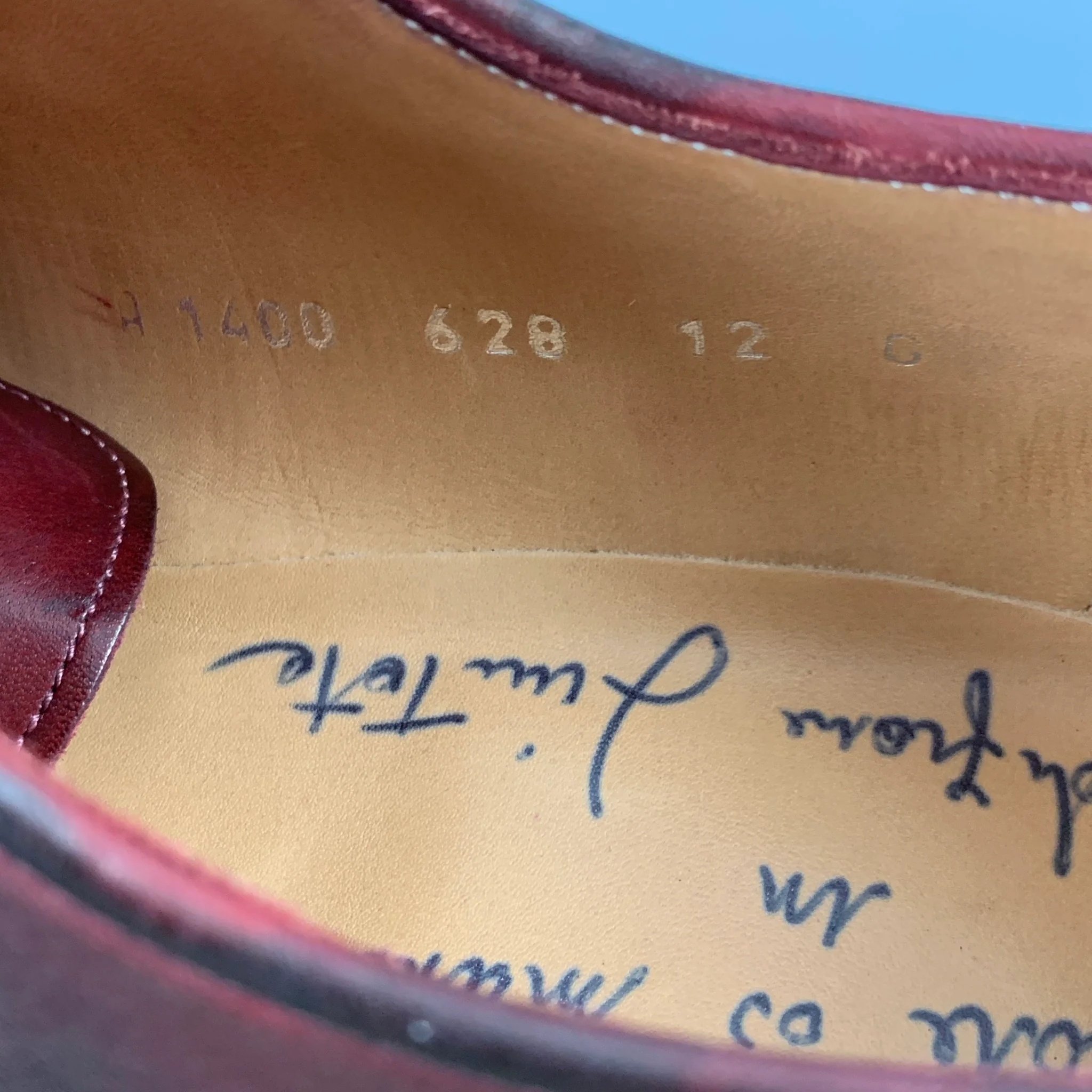 CAPORICCI Size 13 Burgundy Antique Leather Lace Up Lace Up Shoes - Image 9