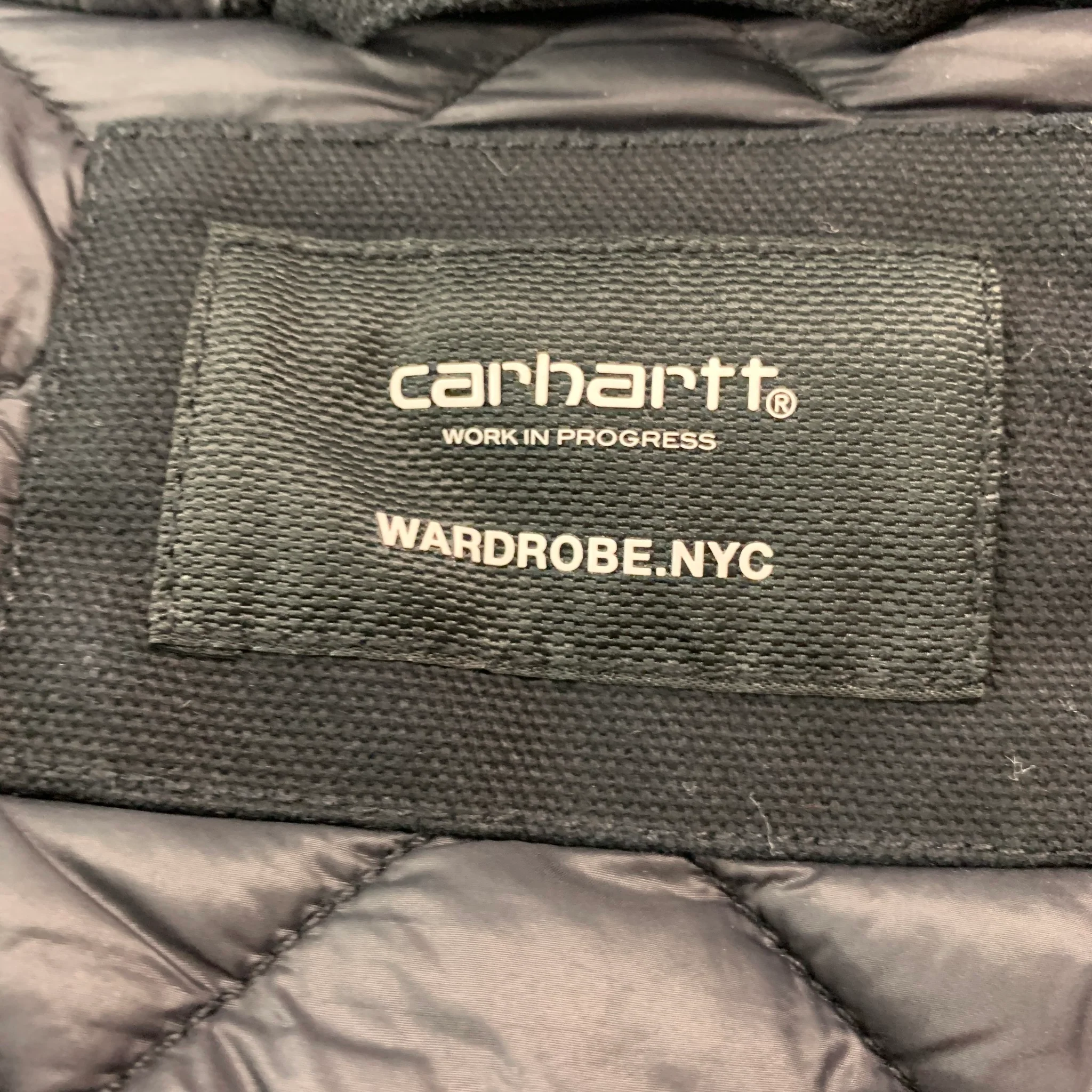 CARHARTT Size XS Black Cotton Nylon Bomber Jacket - Image 7