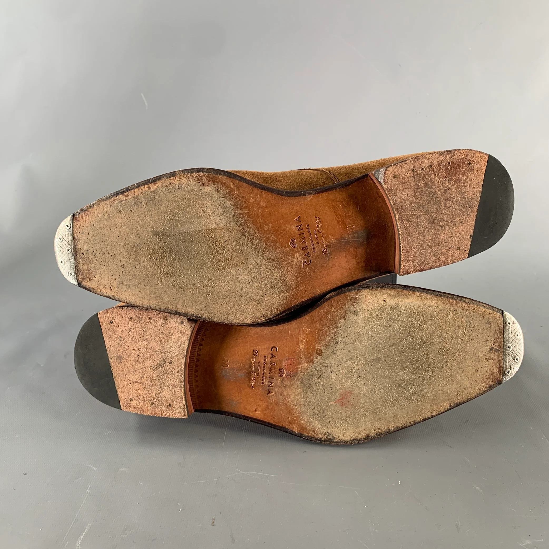CARMINA Size 11 Brown Suede Derby Lace Up Shoes - Image 6