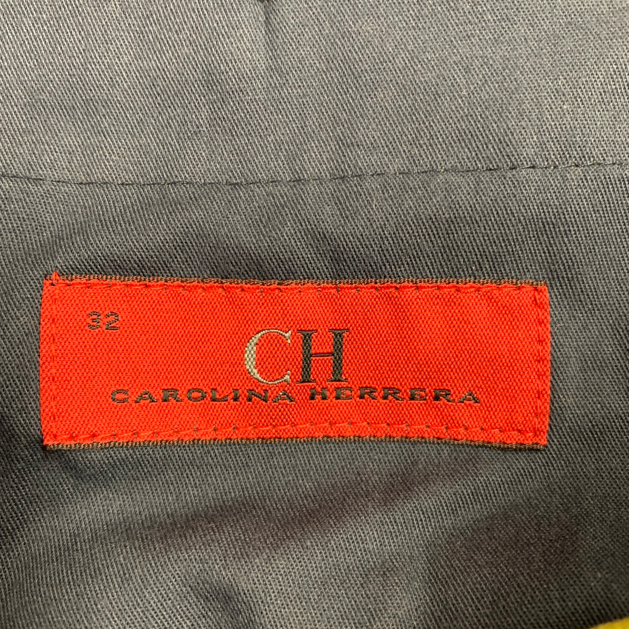 CAROLINA HERRERA Size 32 Green Chartreuse Side Tabs Dress Pants - Image 4