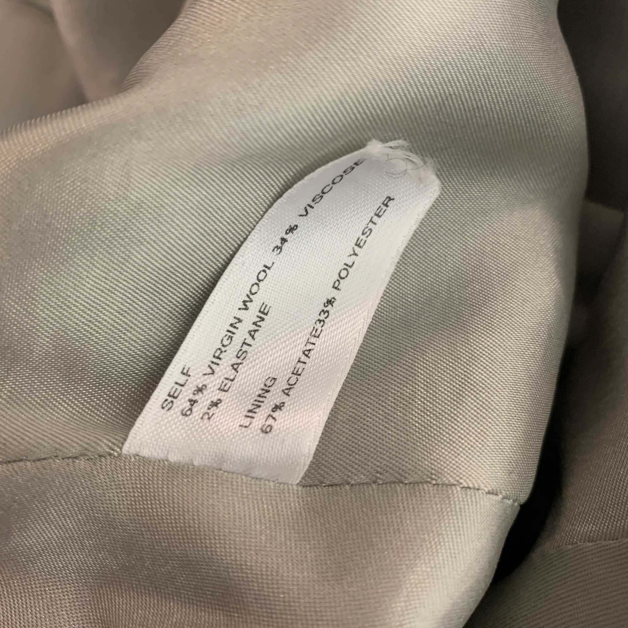 CAROLINA HERRERA Size 8 Grey White Virgin Wool Blend Sleeveless Dress - Image 5