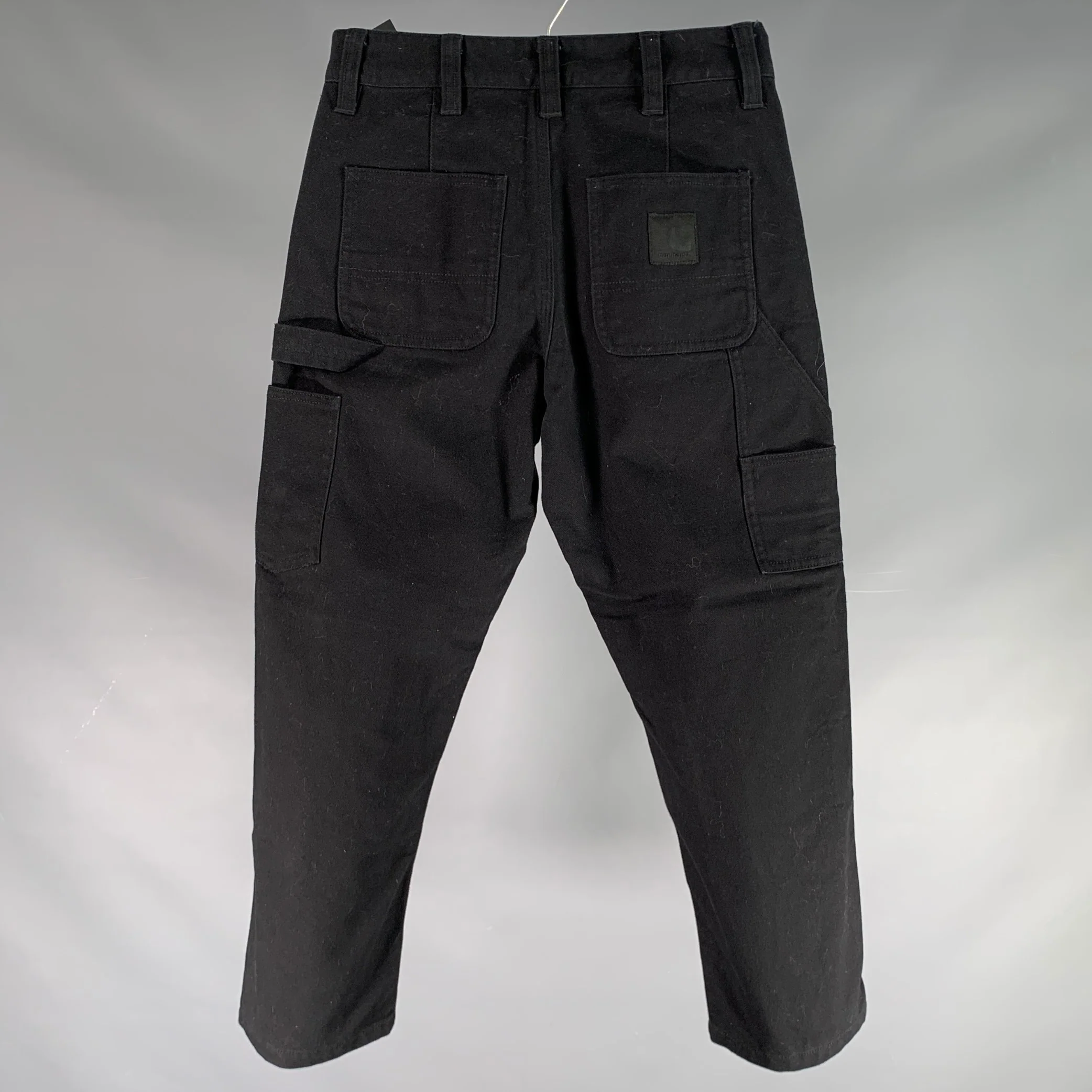 CARTHARTT Size XS Black Cotton High Waisted Casual Pants - Image 2