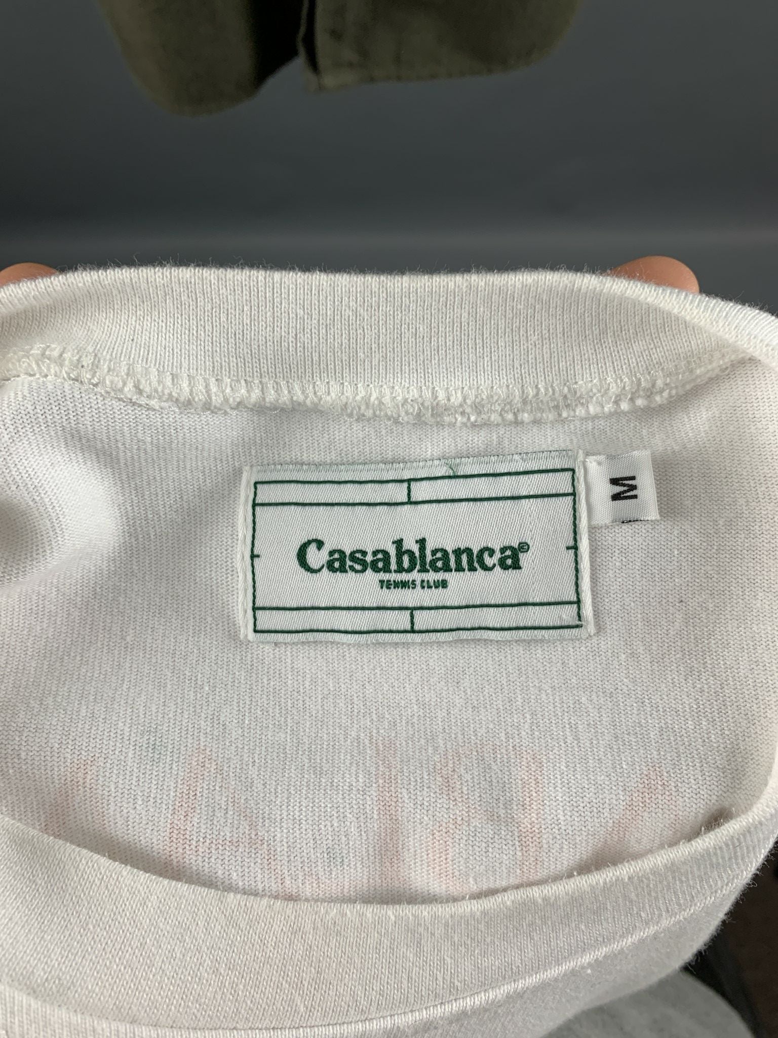 CASABLANCA Size M White Green Cherubs Cotton Sleeveless T-shirt - Image 6