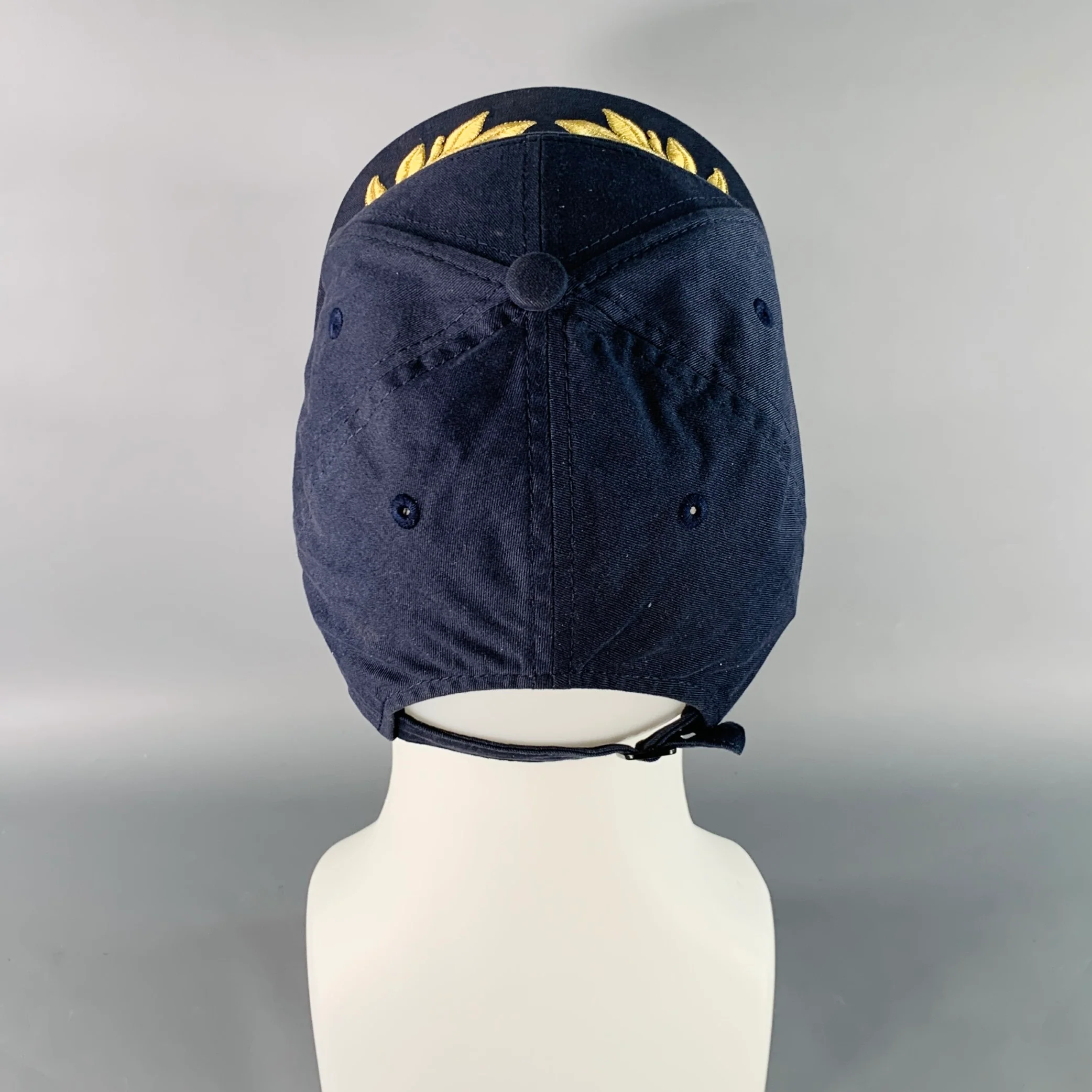CASABLANCA Size S Navy Gold Silver Embroidered Cotton Baseball Cap Hat - Image 5