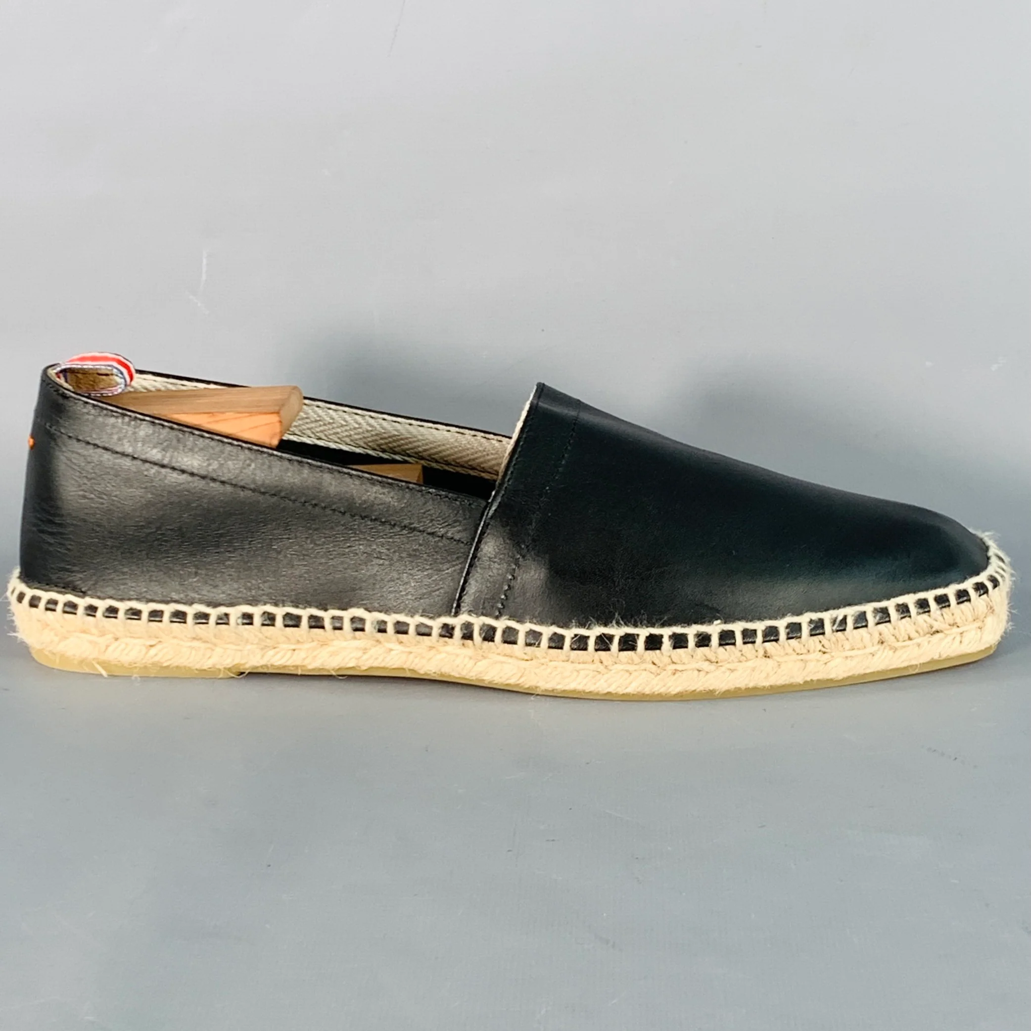CASTANER Size 11 Black Beige Leather Espadrille Sneakers - Image 2