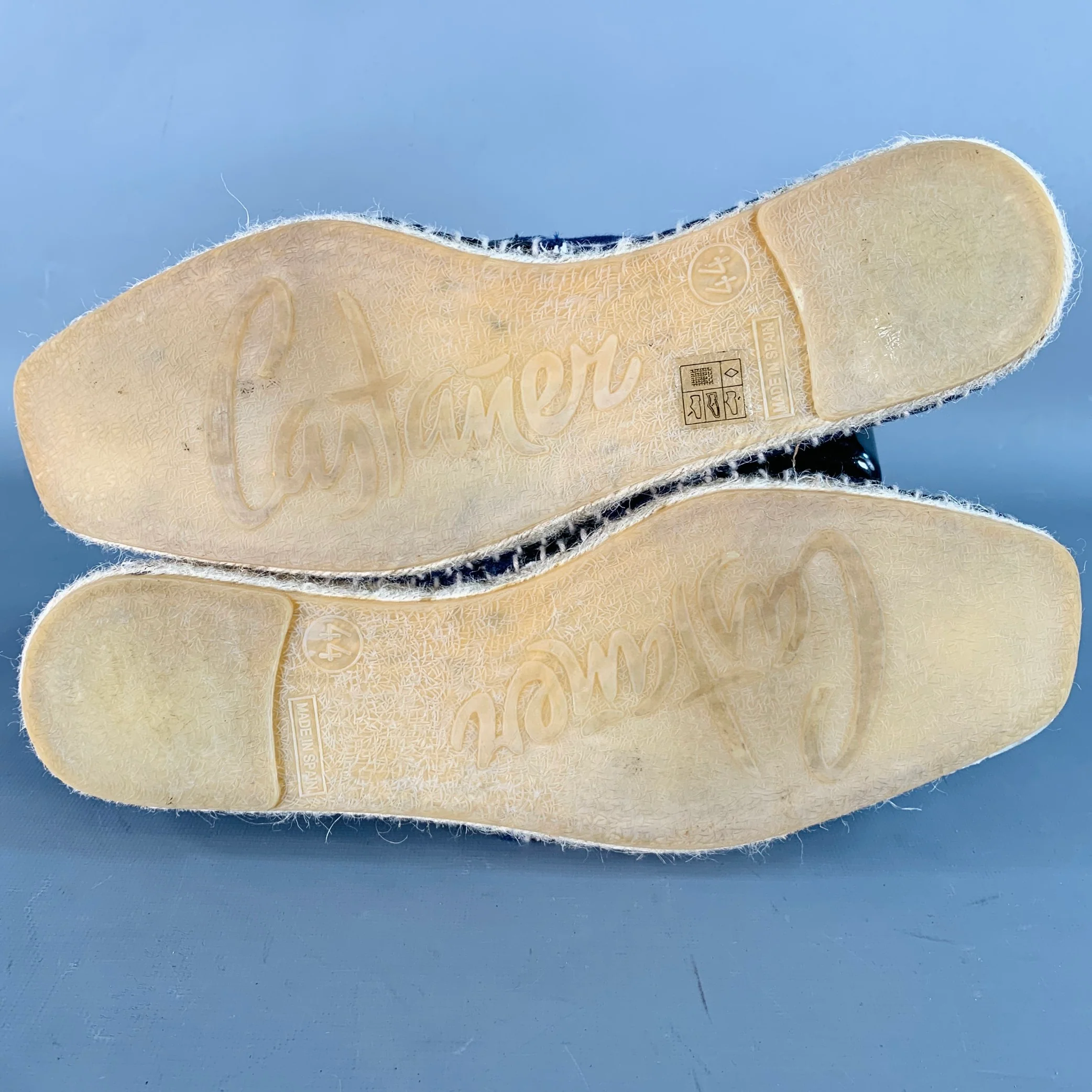 CASTANER Size 11 Navy Black Stripe Canvas Espadrille Slip On Sneakers - Image 6