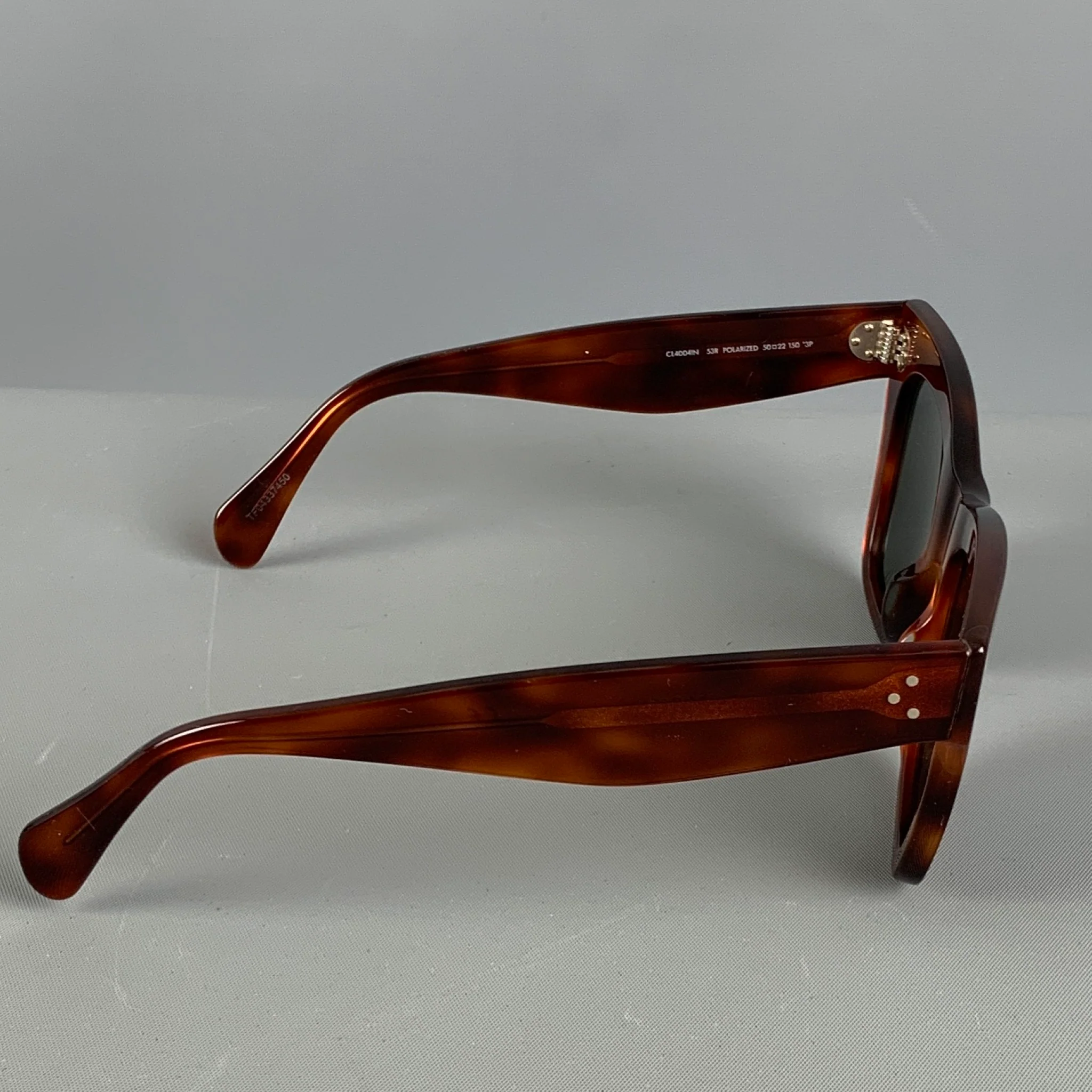 CELINE Brown Tortoise Shell Acetate Sunglasses - Image 2
