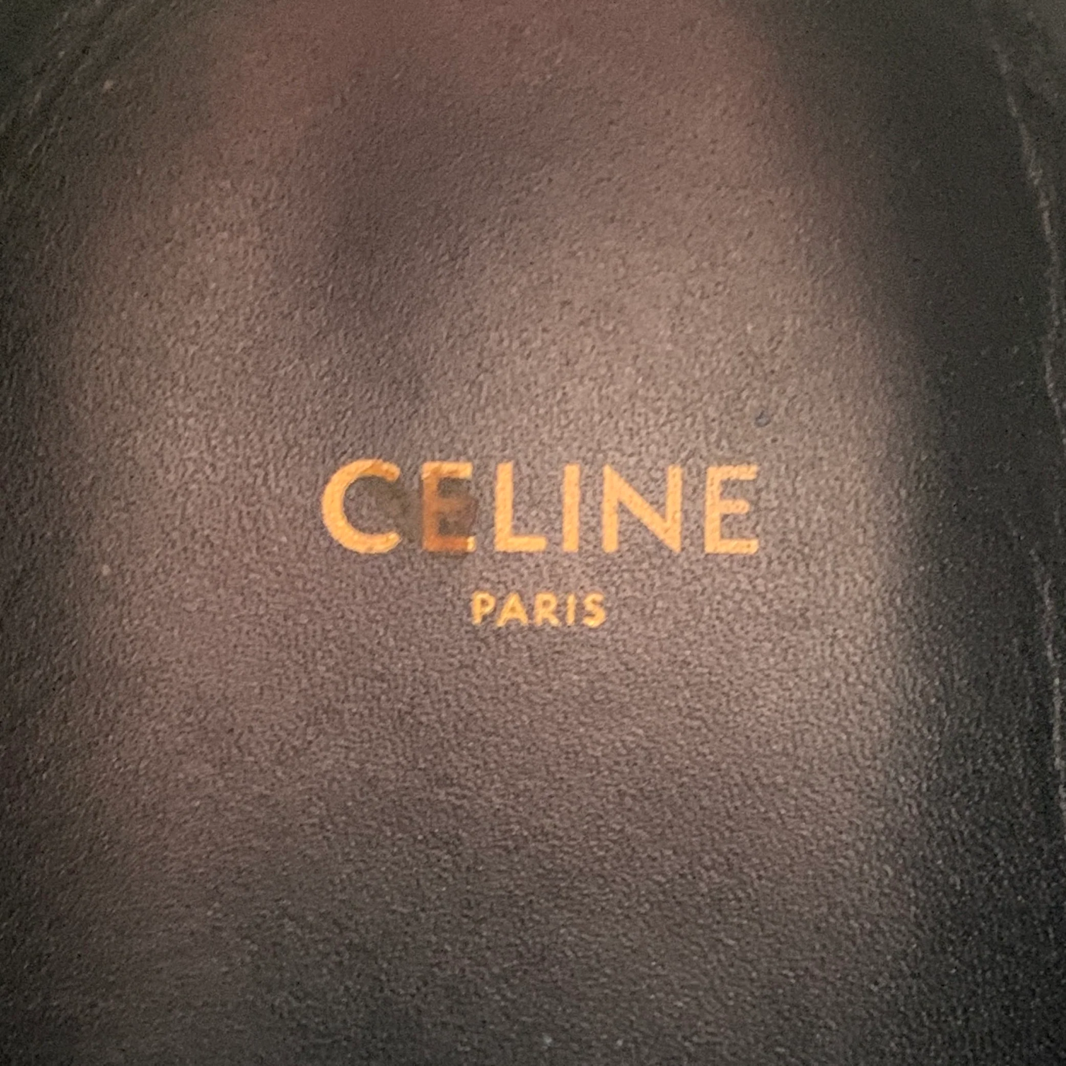 CELINE Size 10 Black White Applique Canvas High Top Sneakers - Image 7