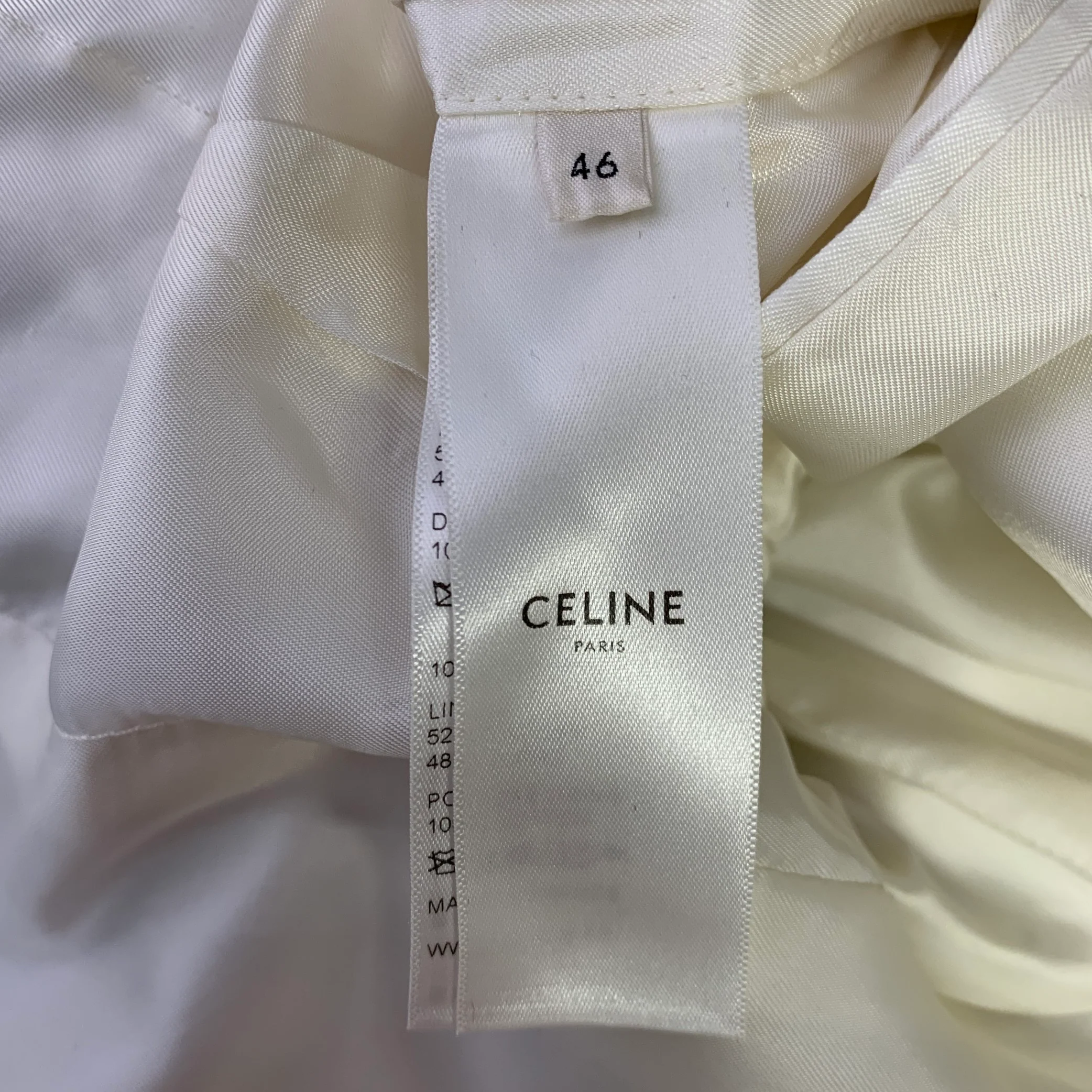 CELINE Size 36 Beige Black Sequined Polyester Notch Lapel Sport Coat - Image 7