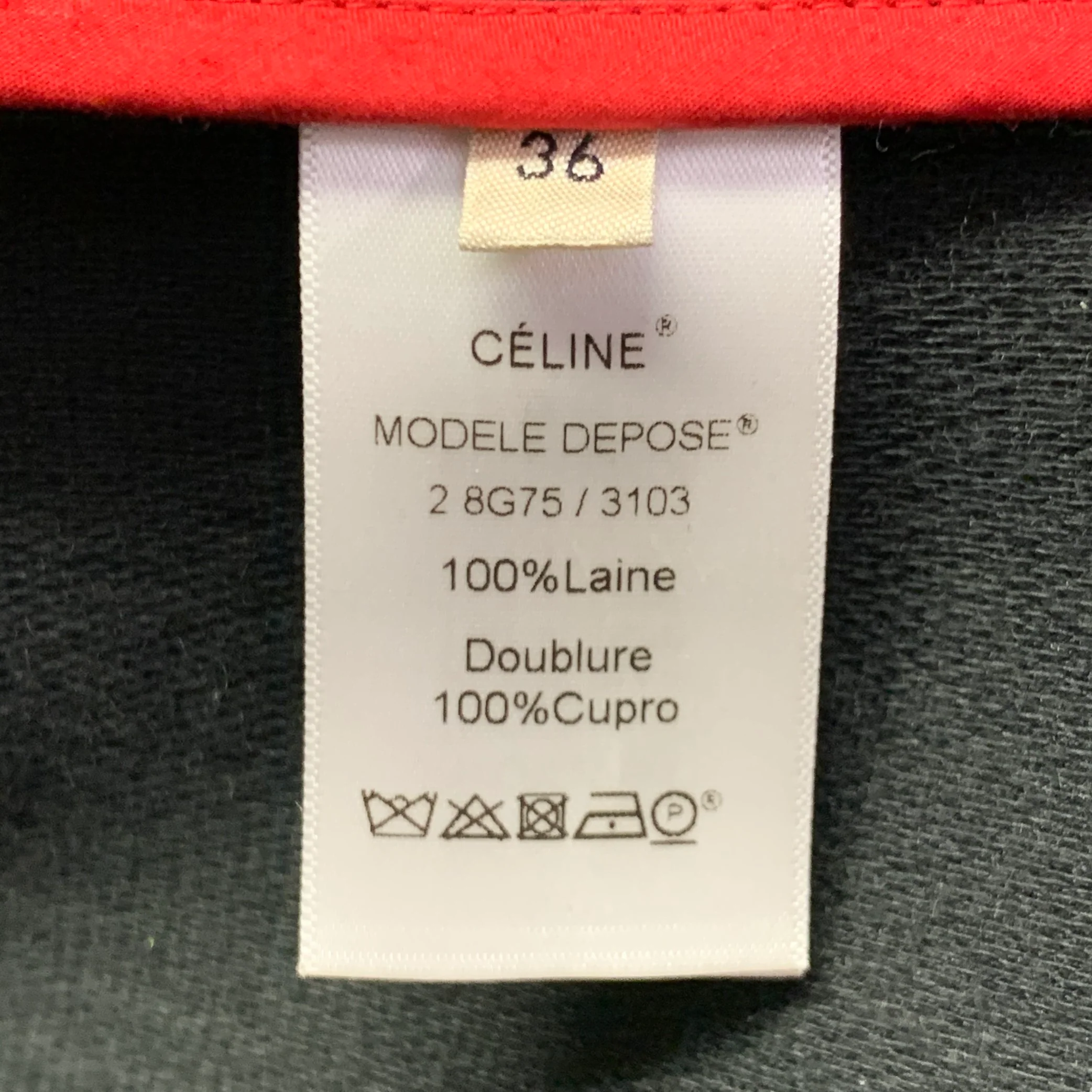CELINE Size 4 Black Wool Zippers Detail Bondage Coat - Image 8