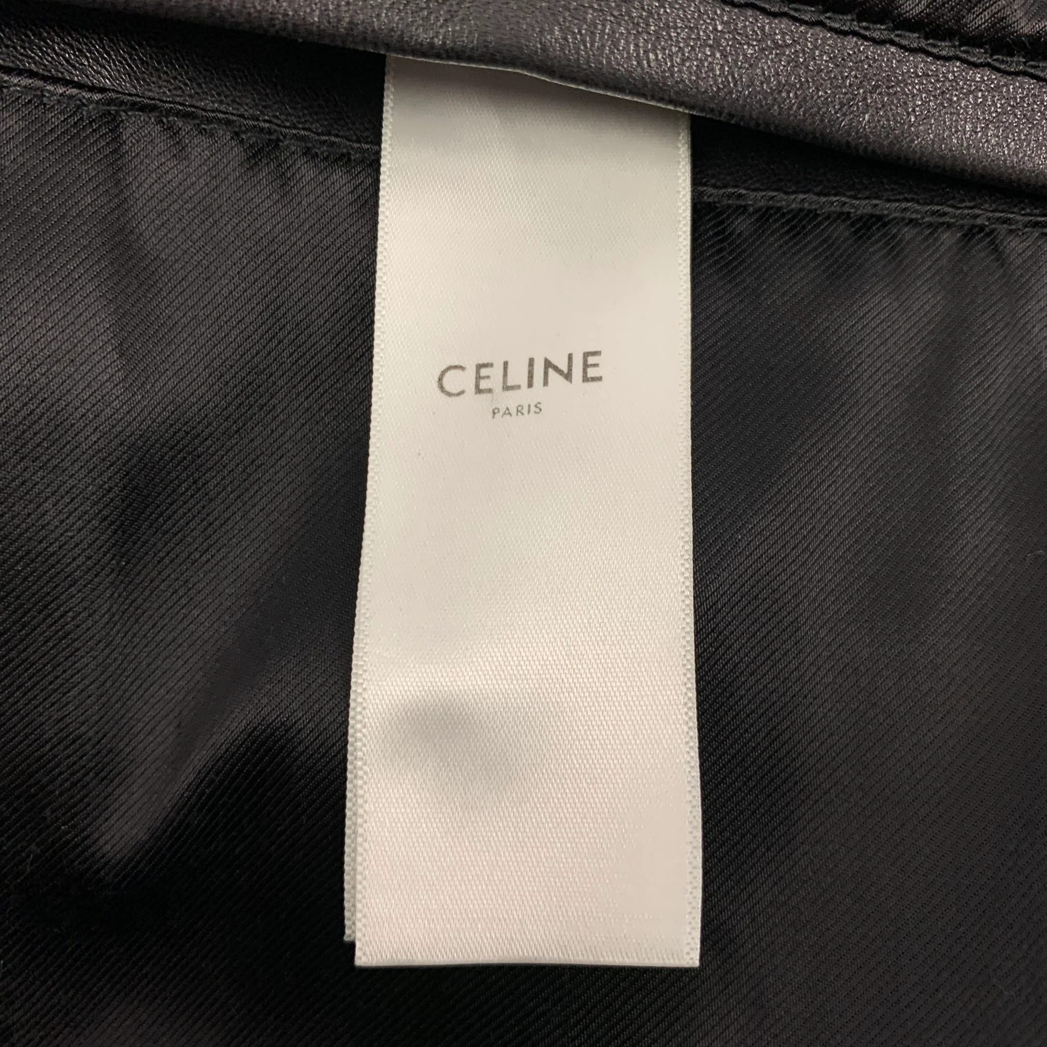 CELINE Size 6 Black Leather Motorcycle Cropped Jacket - Image 6